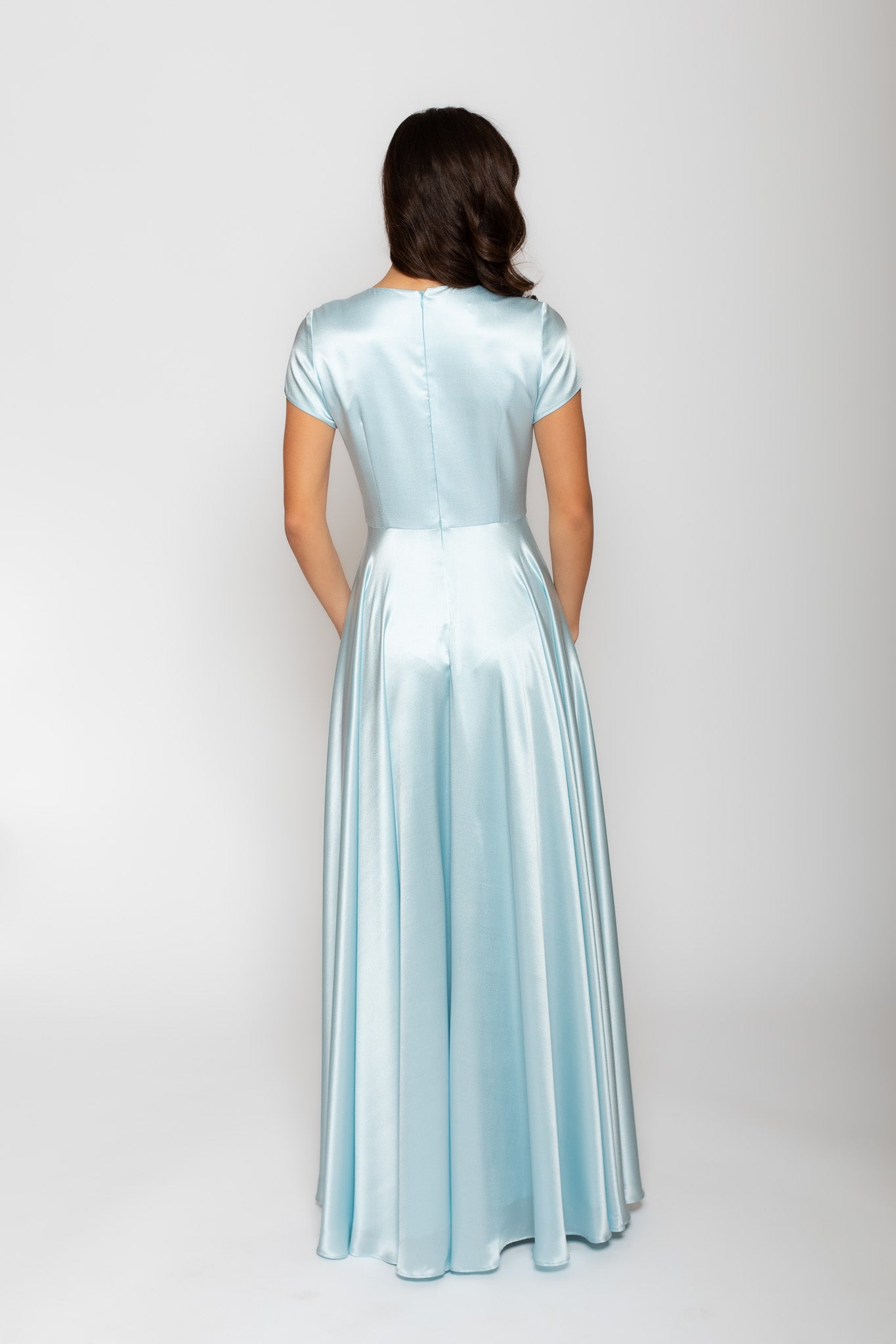 Caribbean Blue Silk Dress