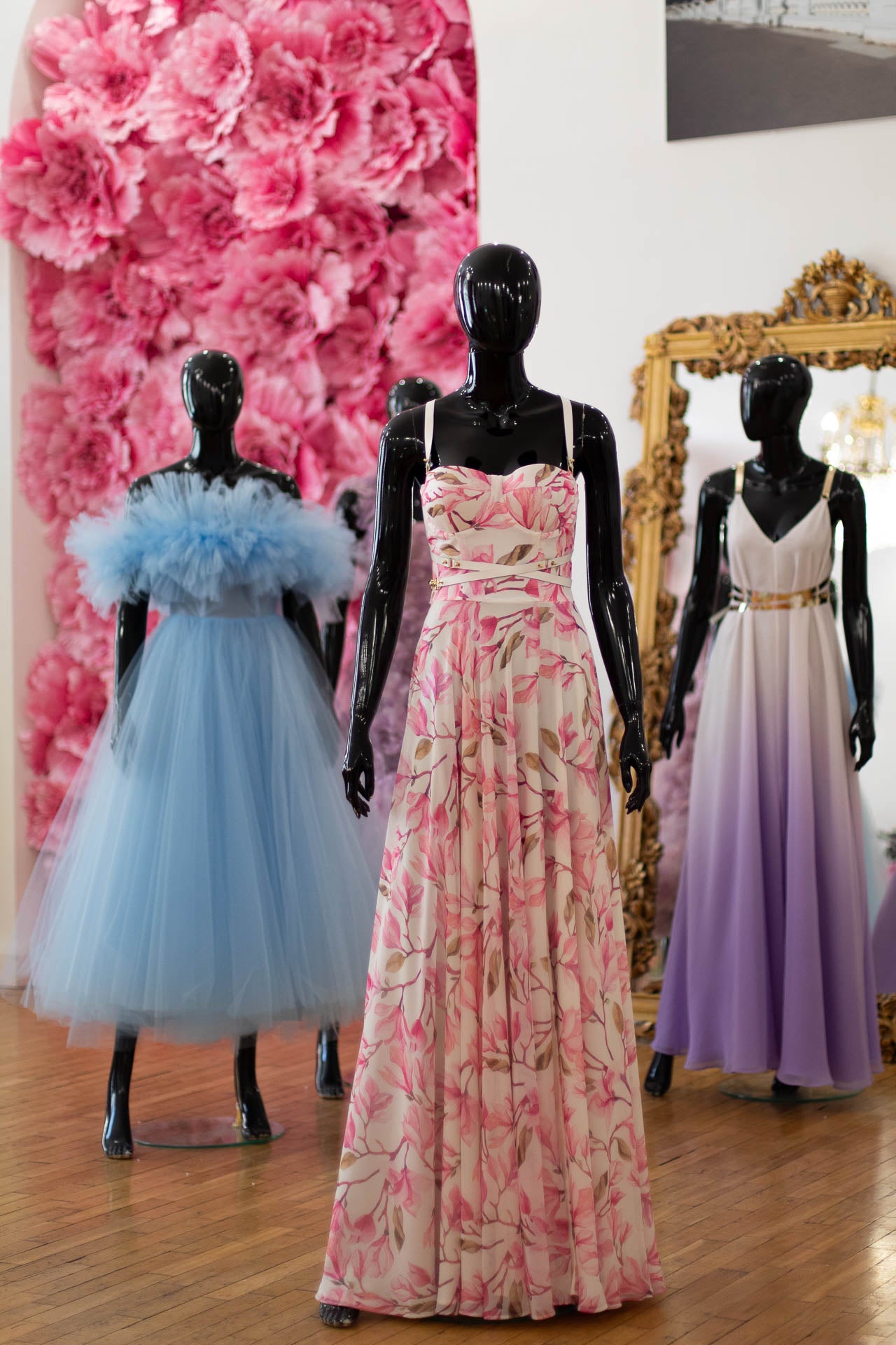 Pink Floral Corset Dress