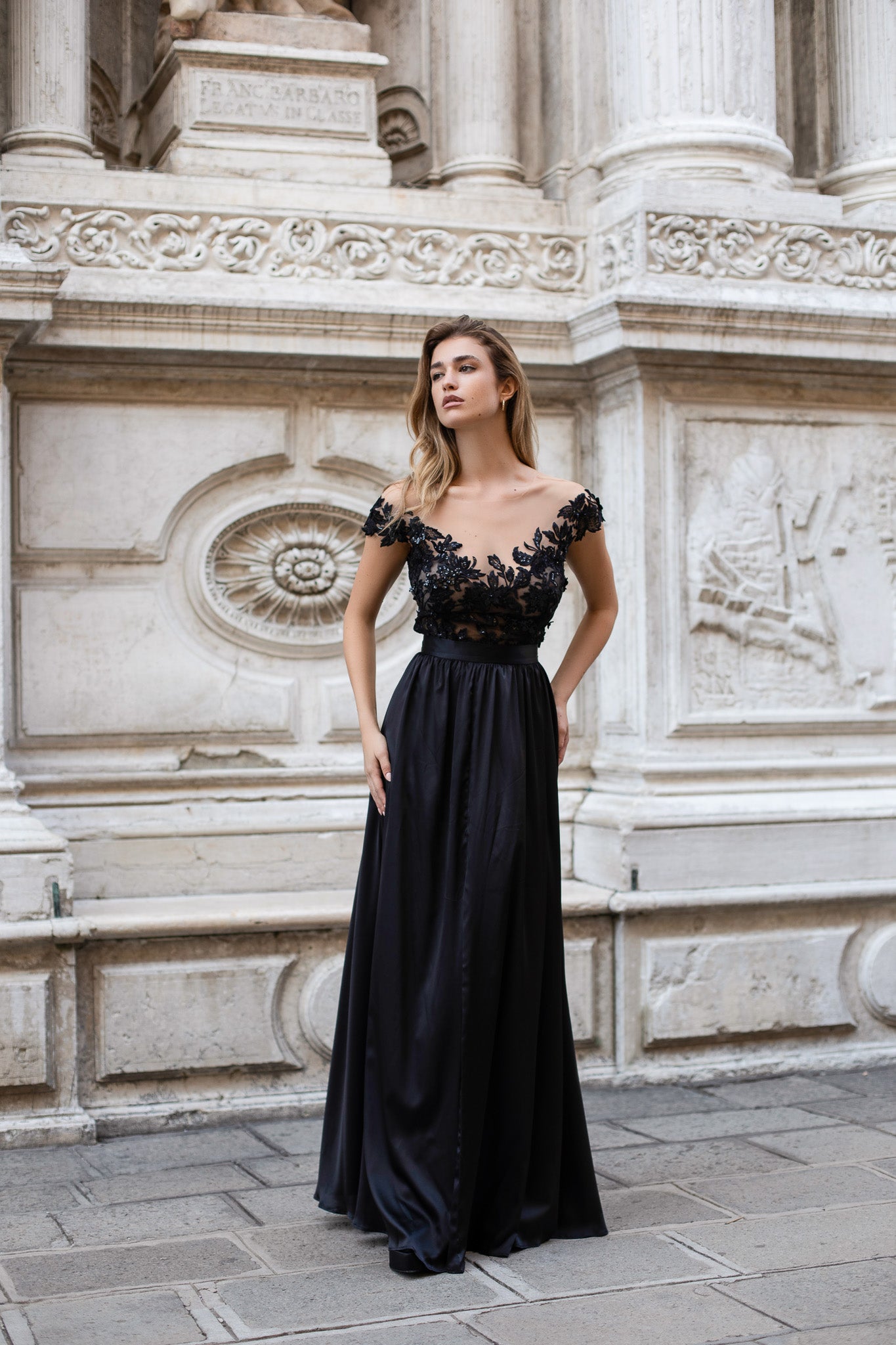 Fiamma Nera Silk Skirt