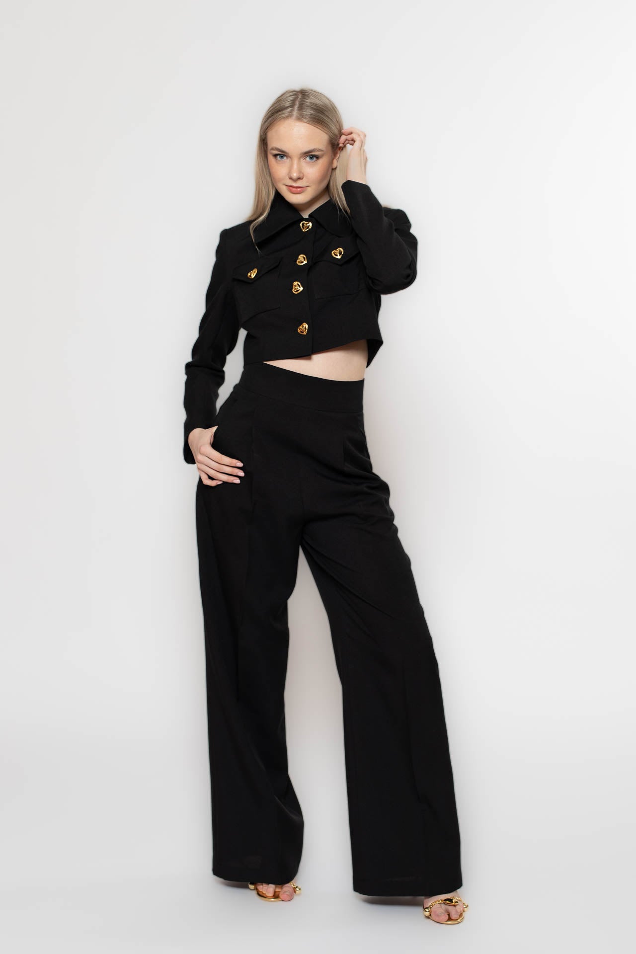Black Golden Hearts Jacket