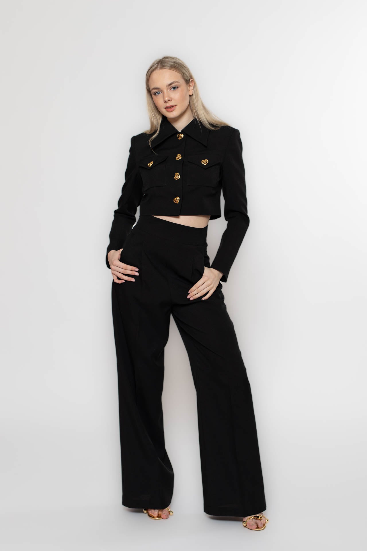 Black Crepe Pants