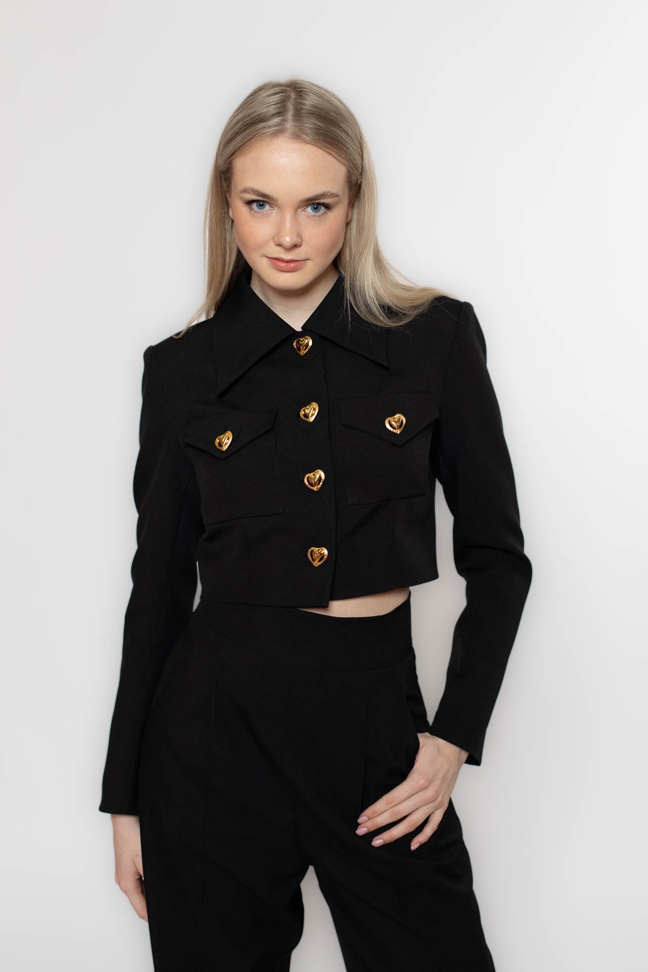 Black Golden Hearts Jacket