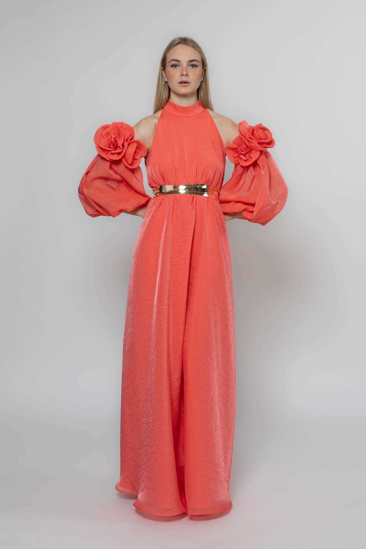 Walking Coral Flower Gown
