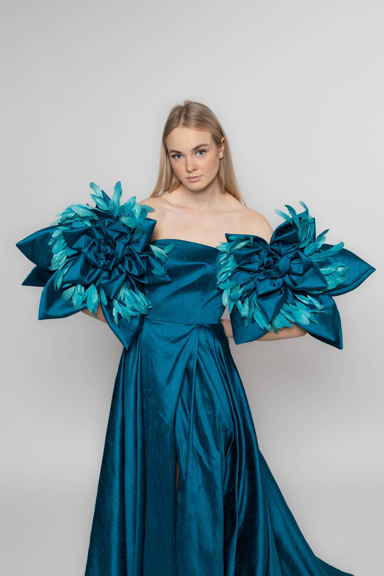 Walking Cerulean Flower Gown