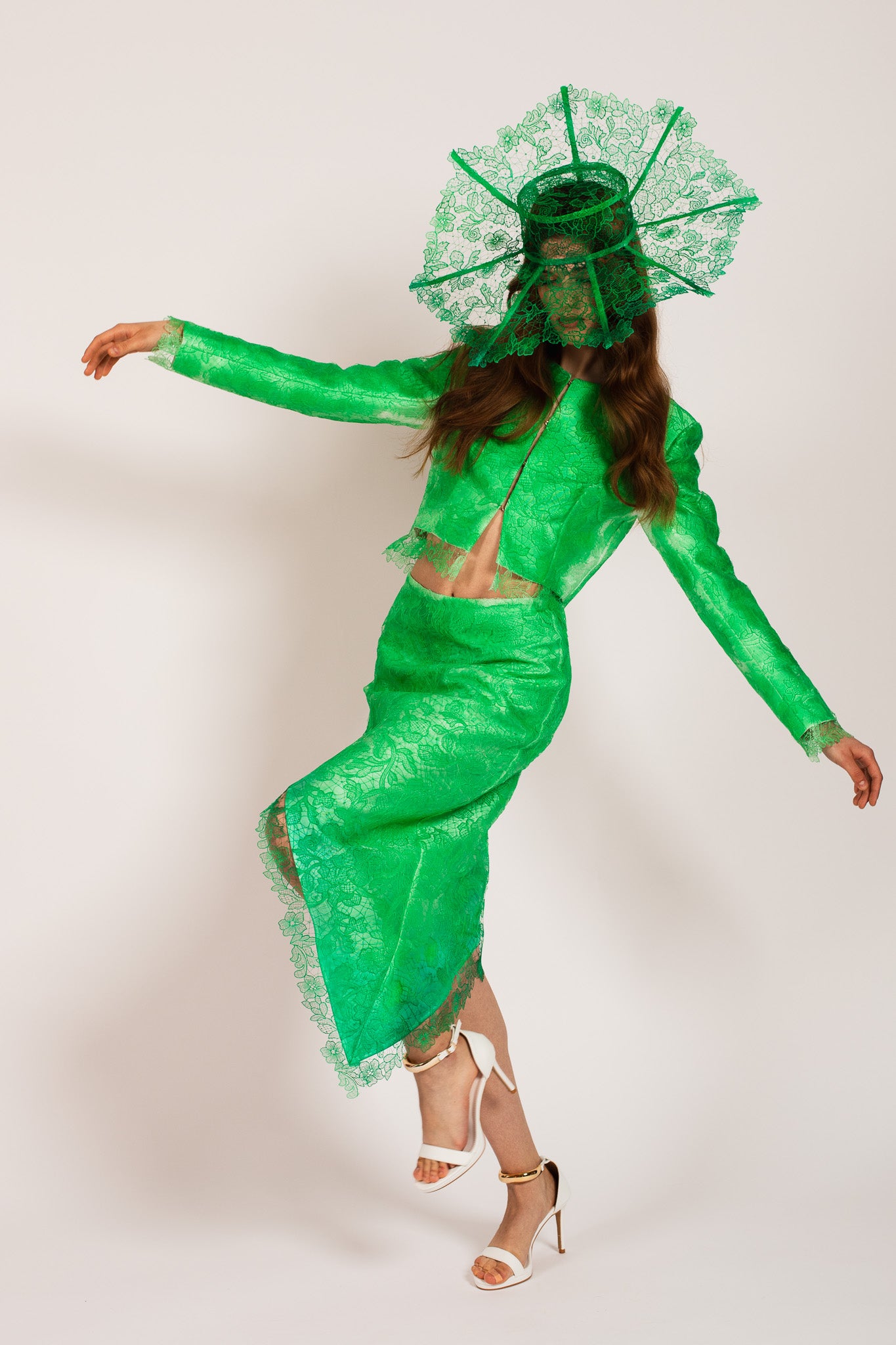 Green Fleur Sauvage Hat