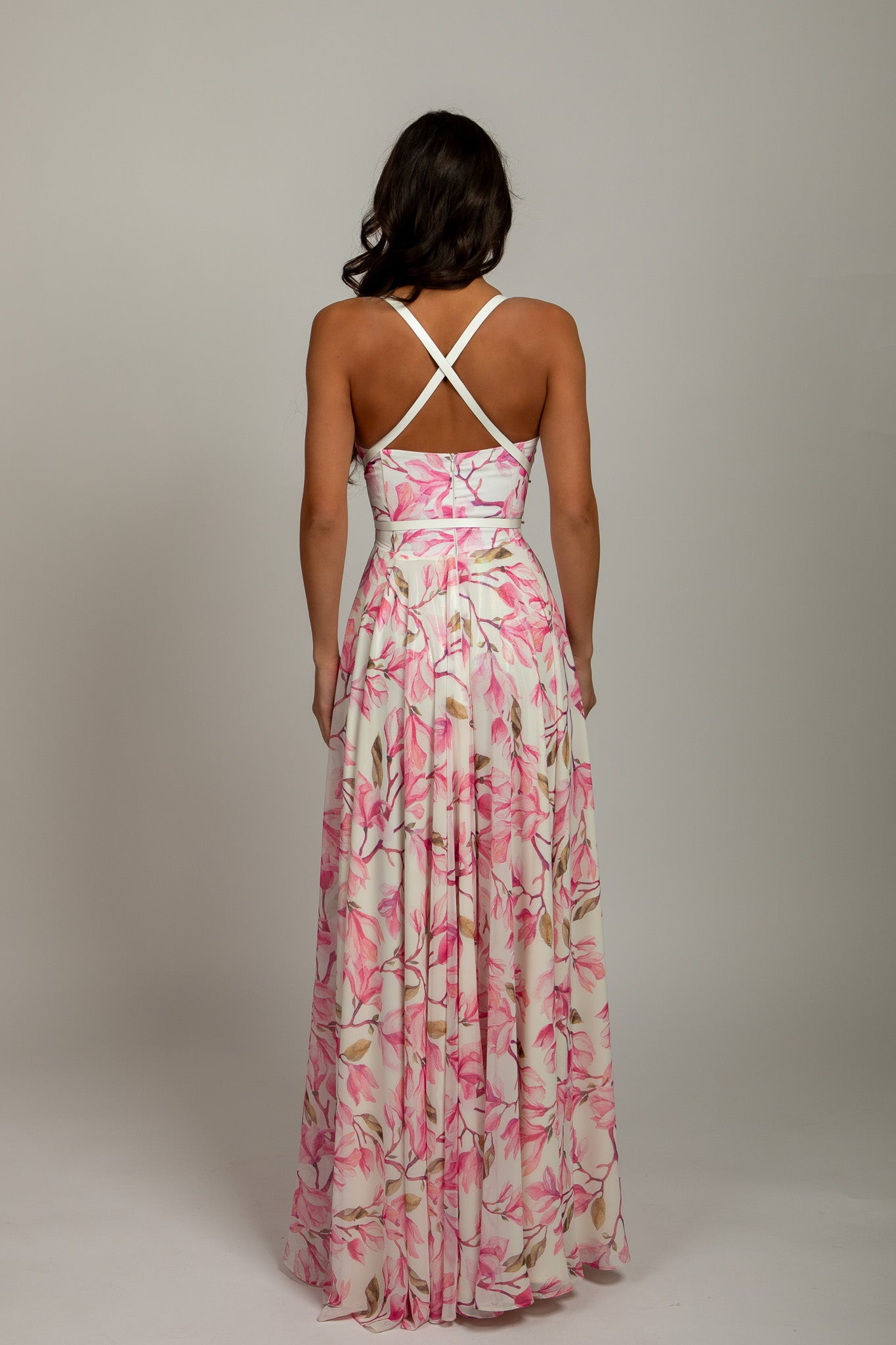 Pink Floral Corset Dress
