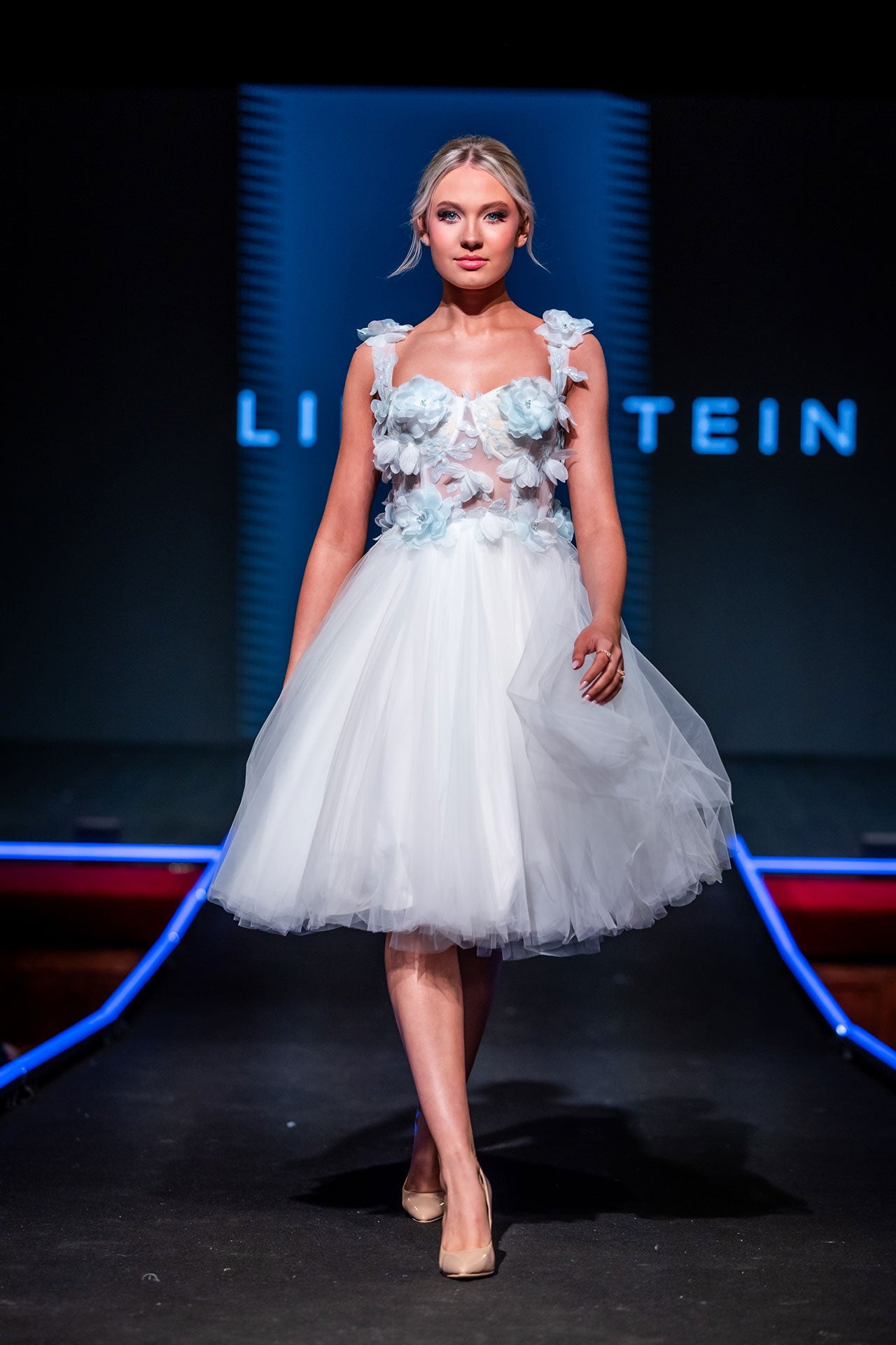 Sky Blue Flower Blossom Dress