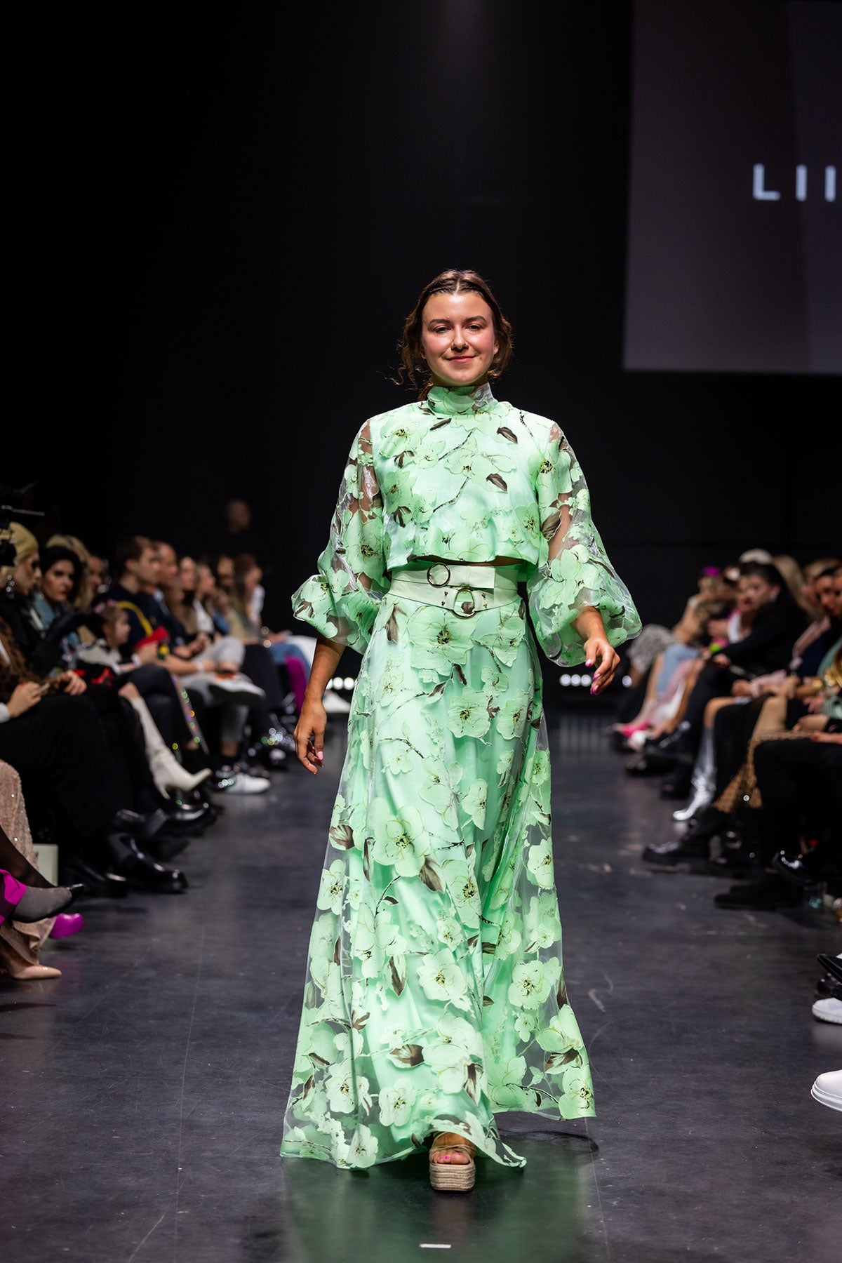 Floral Green Skirt & Top