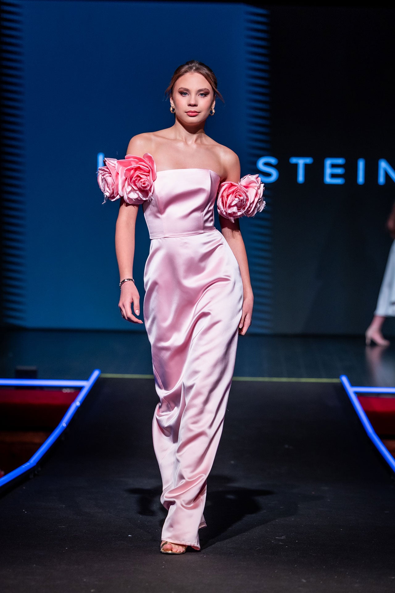 Cherry Pink Walking Flower Gown