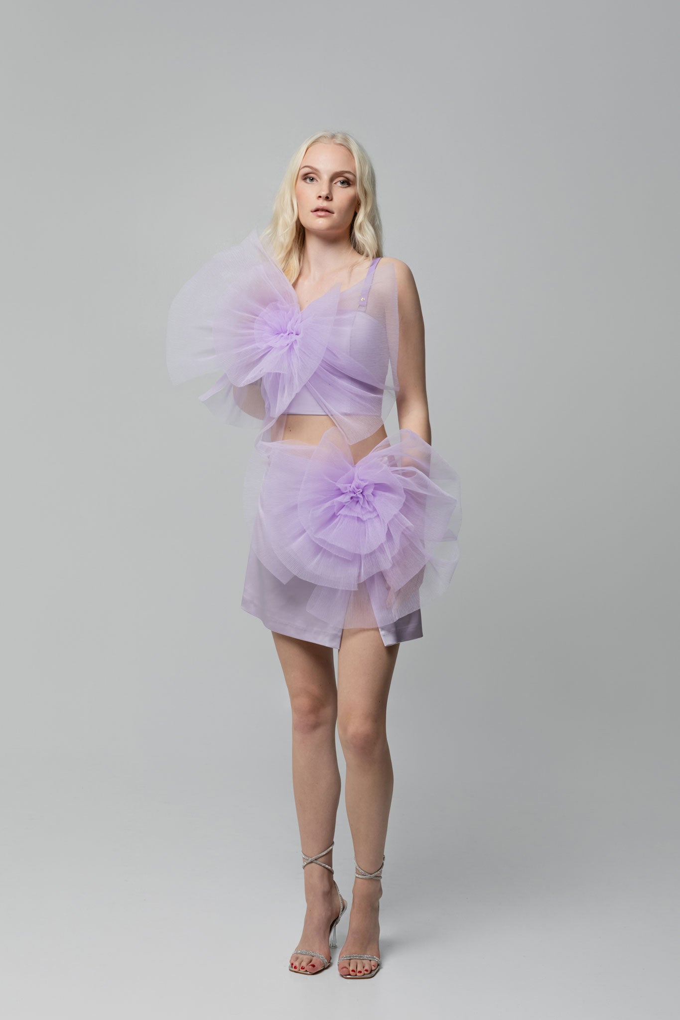 Walking Flower Lavender Corset Top