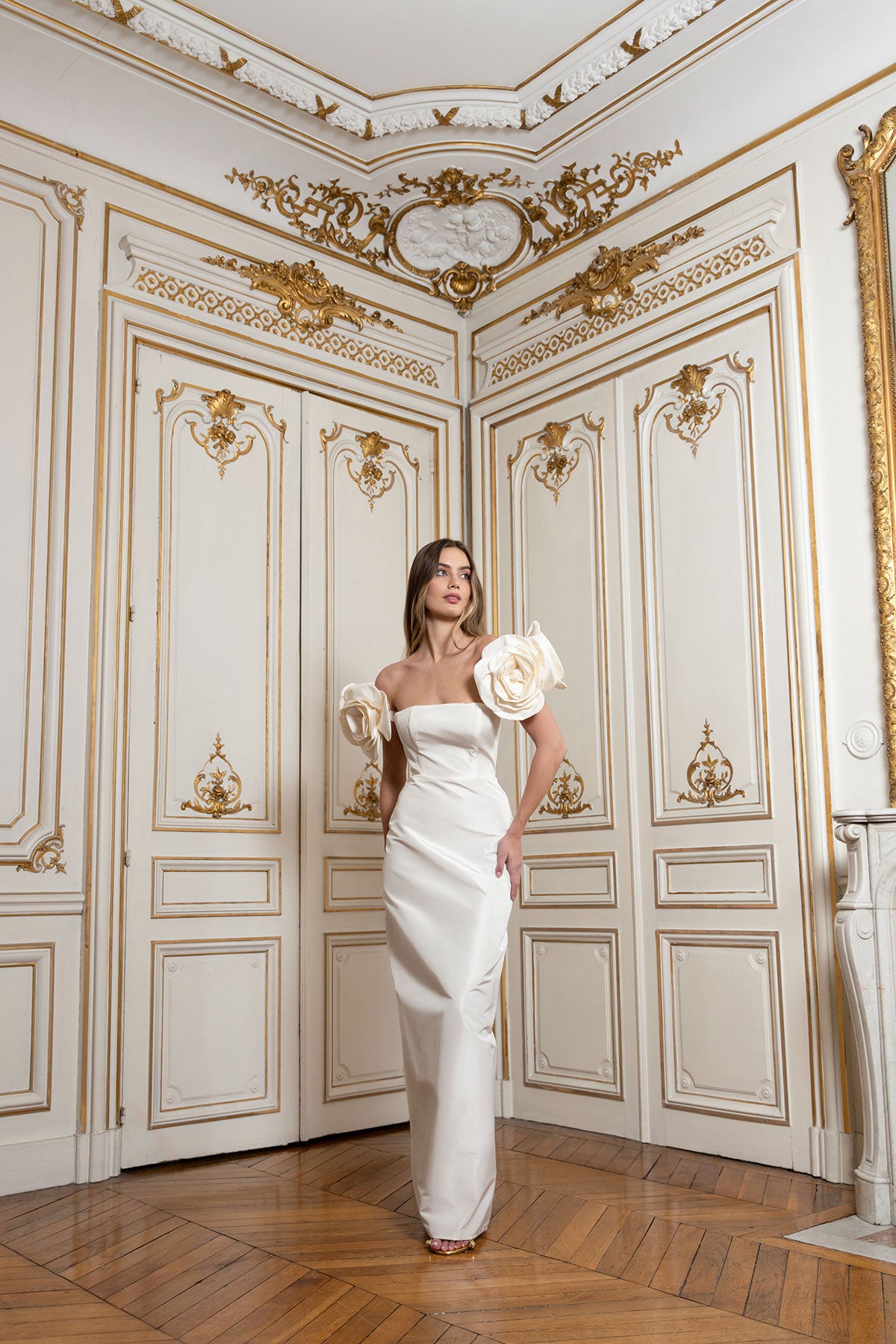 White Walking Flower Celestia Gown