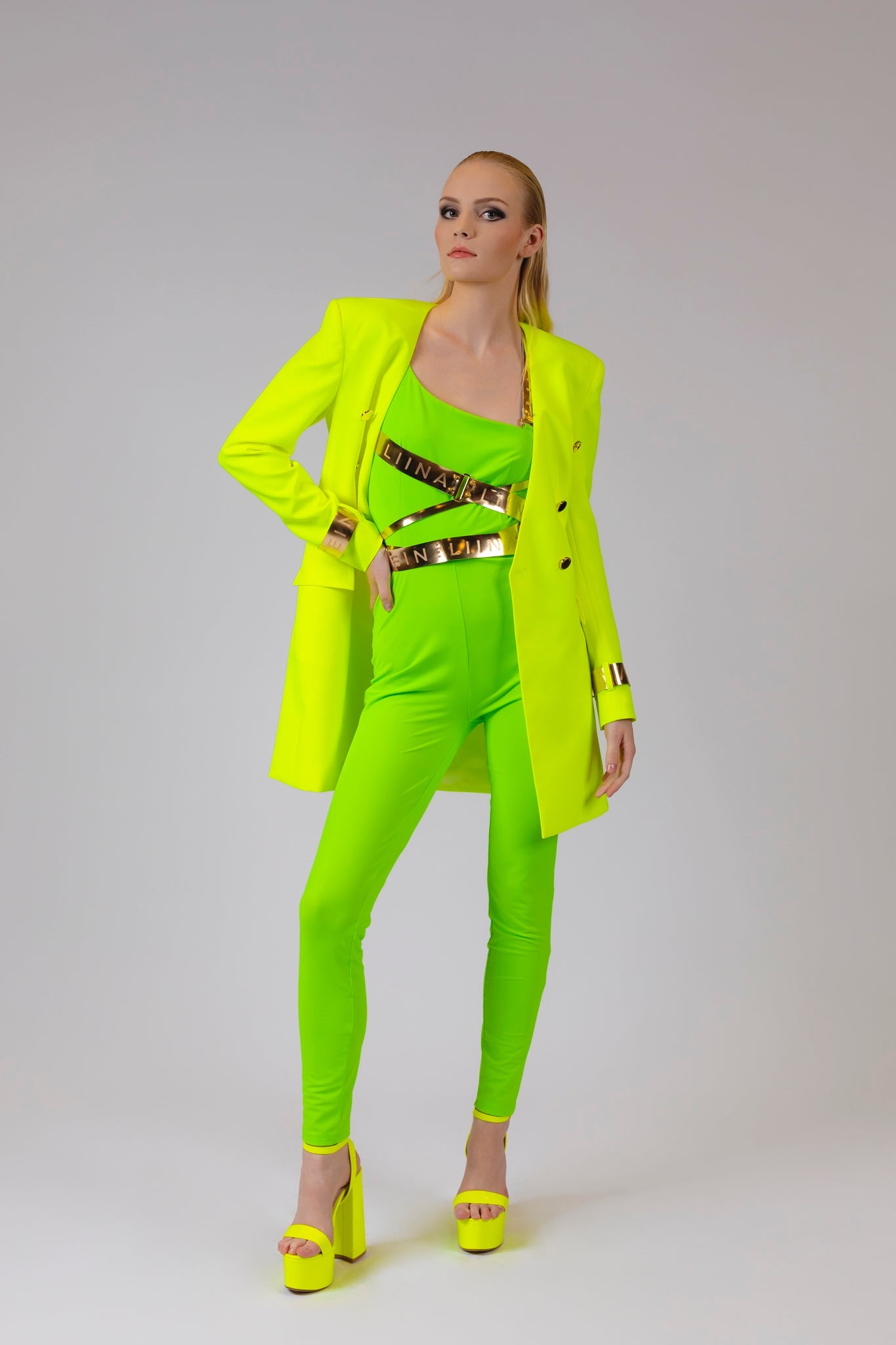 Yellow Fluo Jacket-Dress