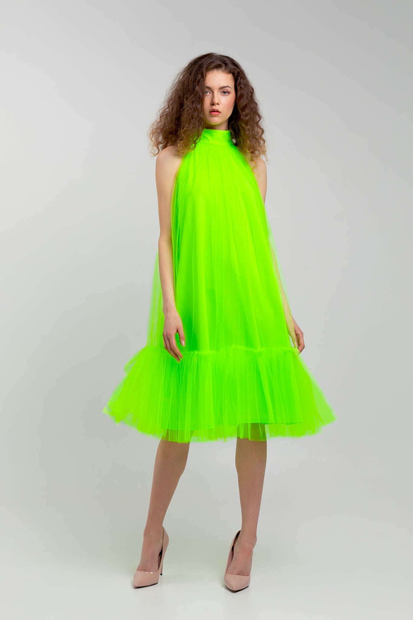 Green Fluo Tulle Dress