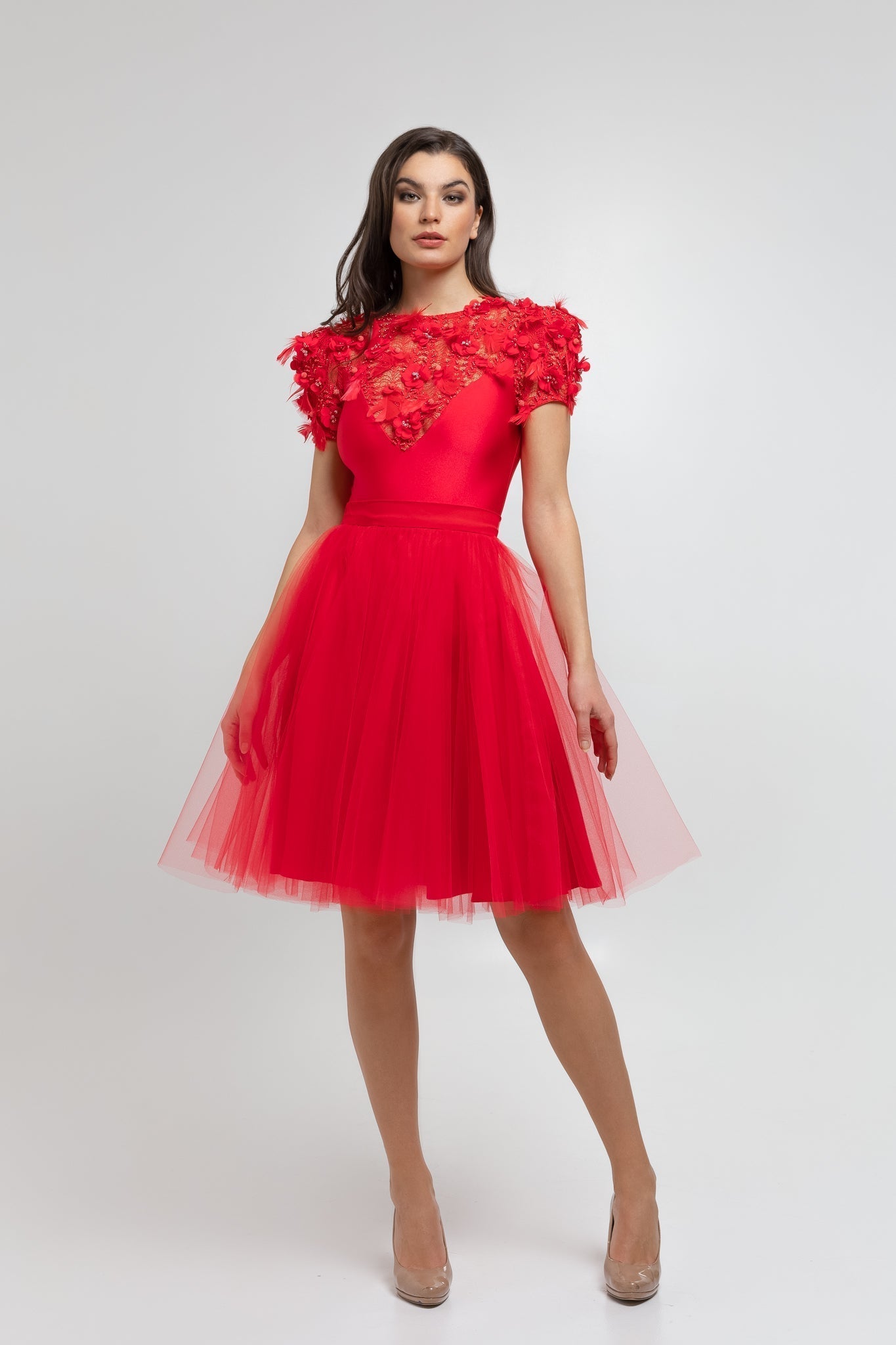 Red Tulle Skirt