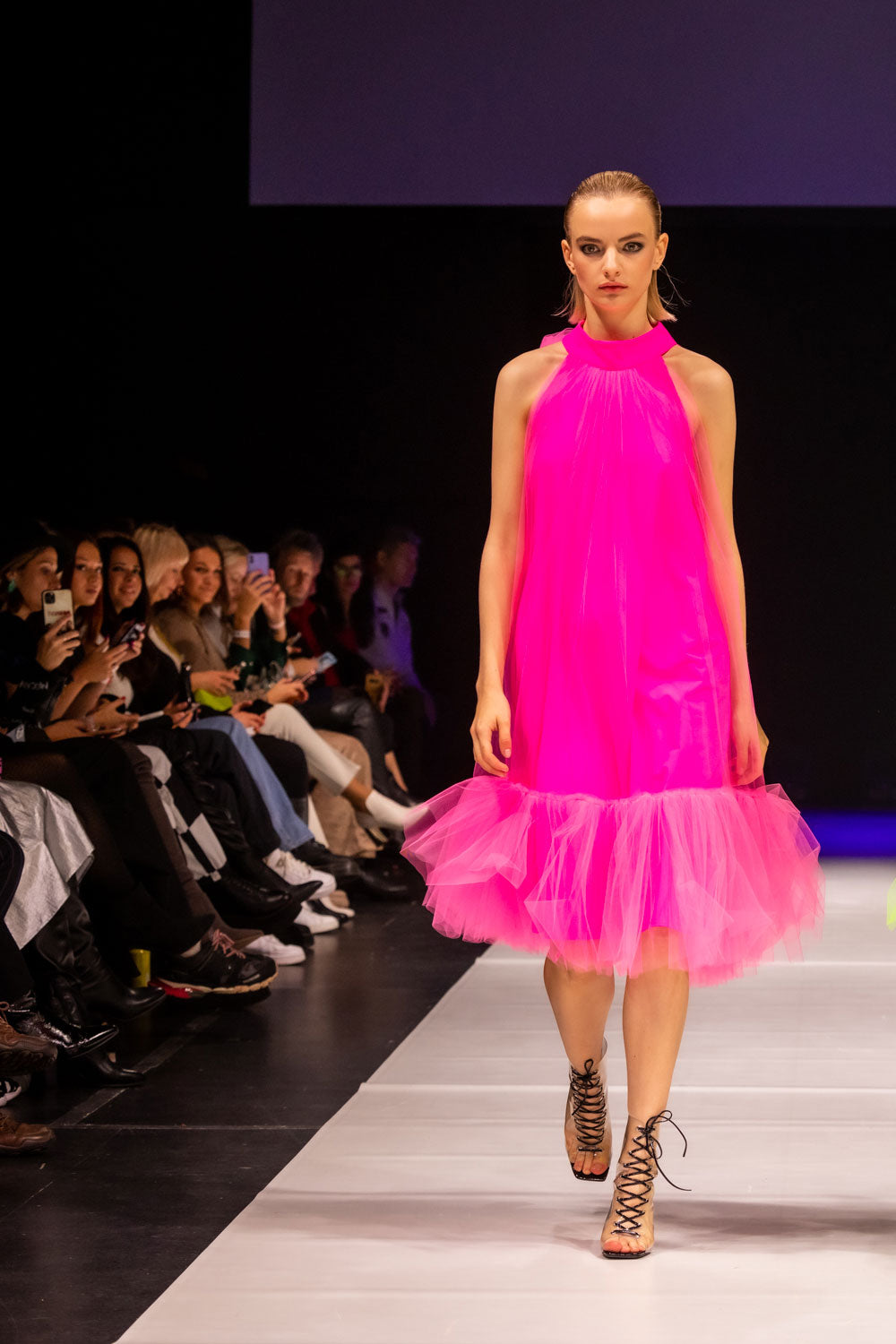 Pink Fluo Tulle Dress
