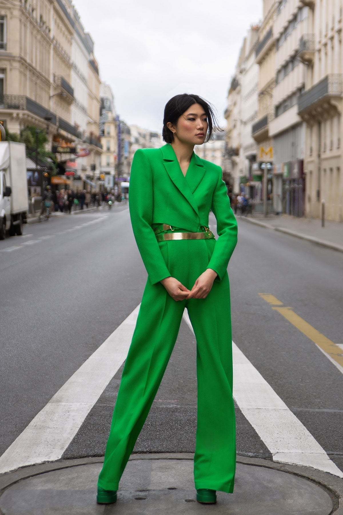 Green Wool Pants