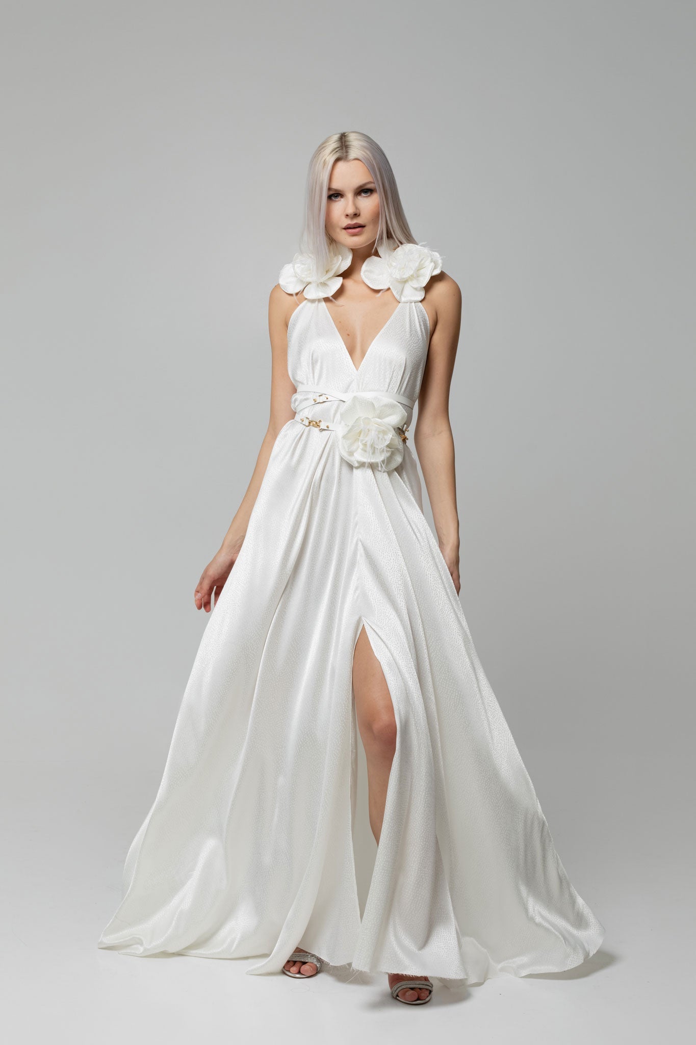 White Walking Flower Dress