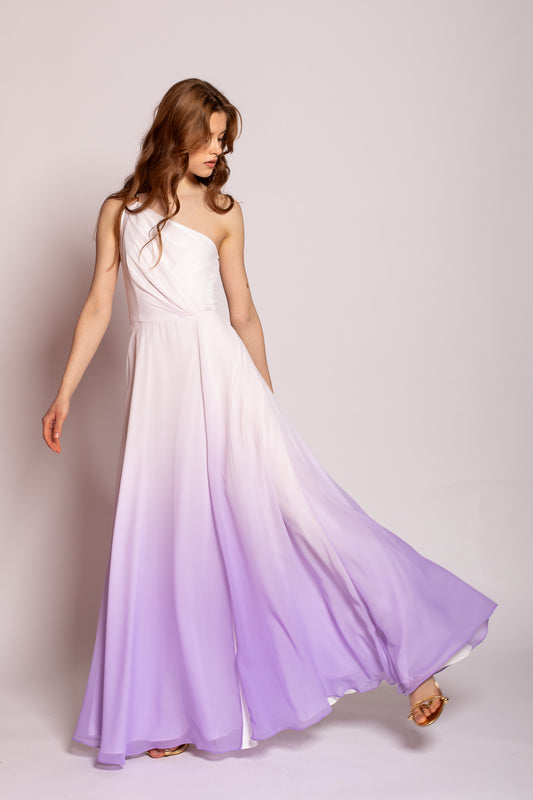 Coral Ombre Asymmetrical Dress