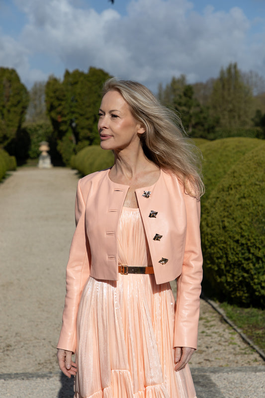 Apricot Leather Jacket