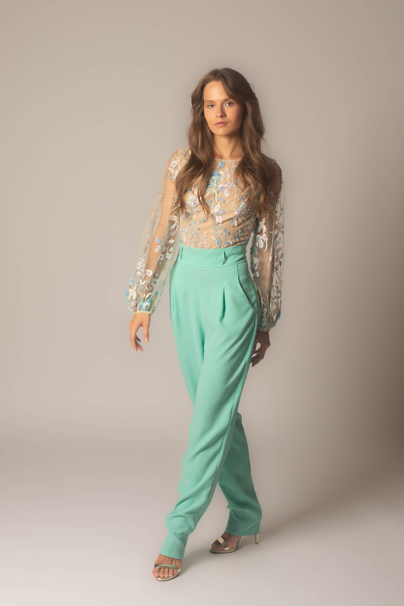 Turquoise Green Pants