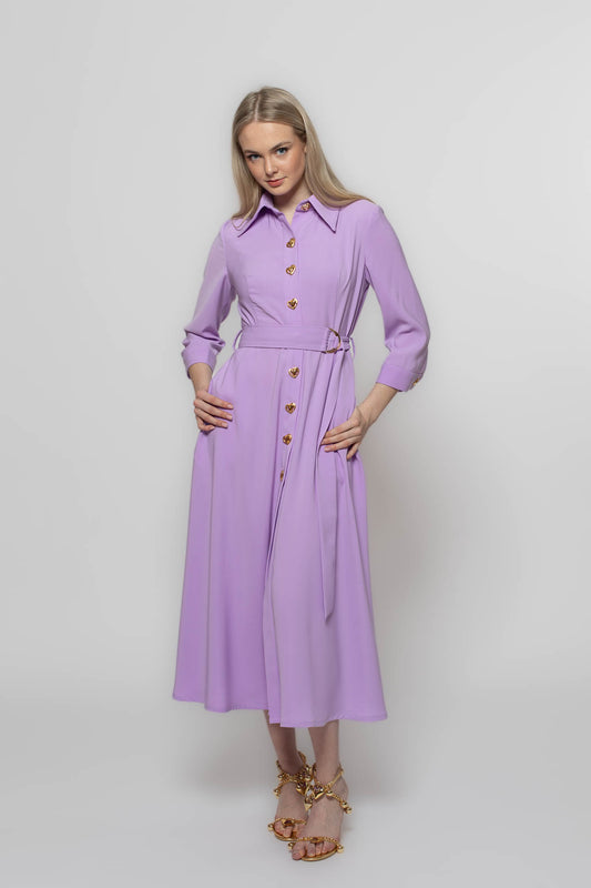 Golden Hearts Lavender Dress