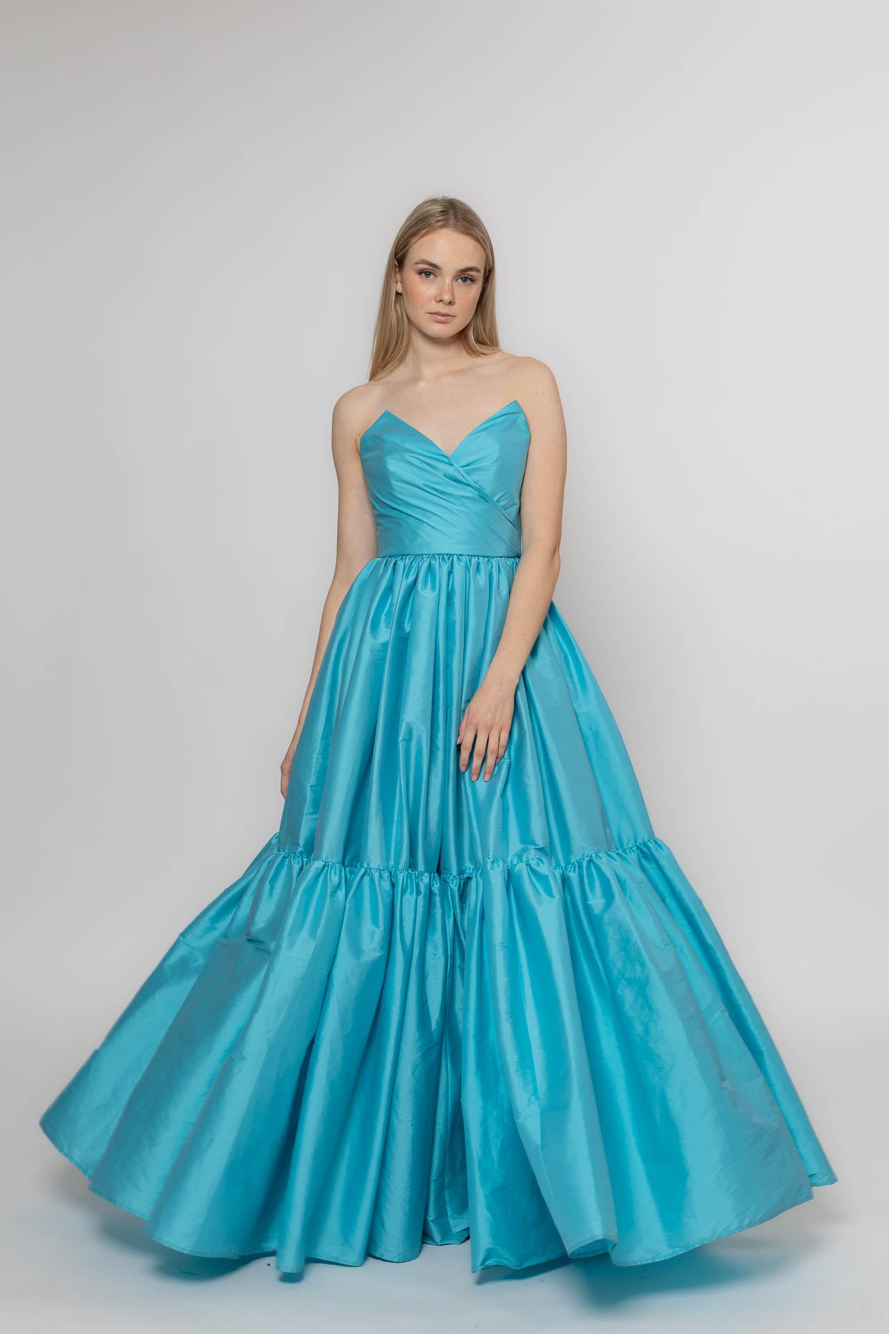 Turquoise Walking Flower Gown