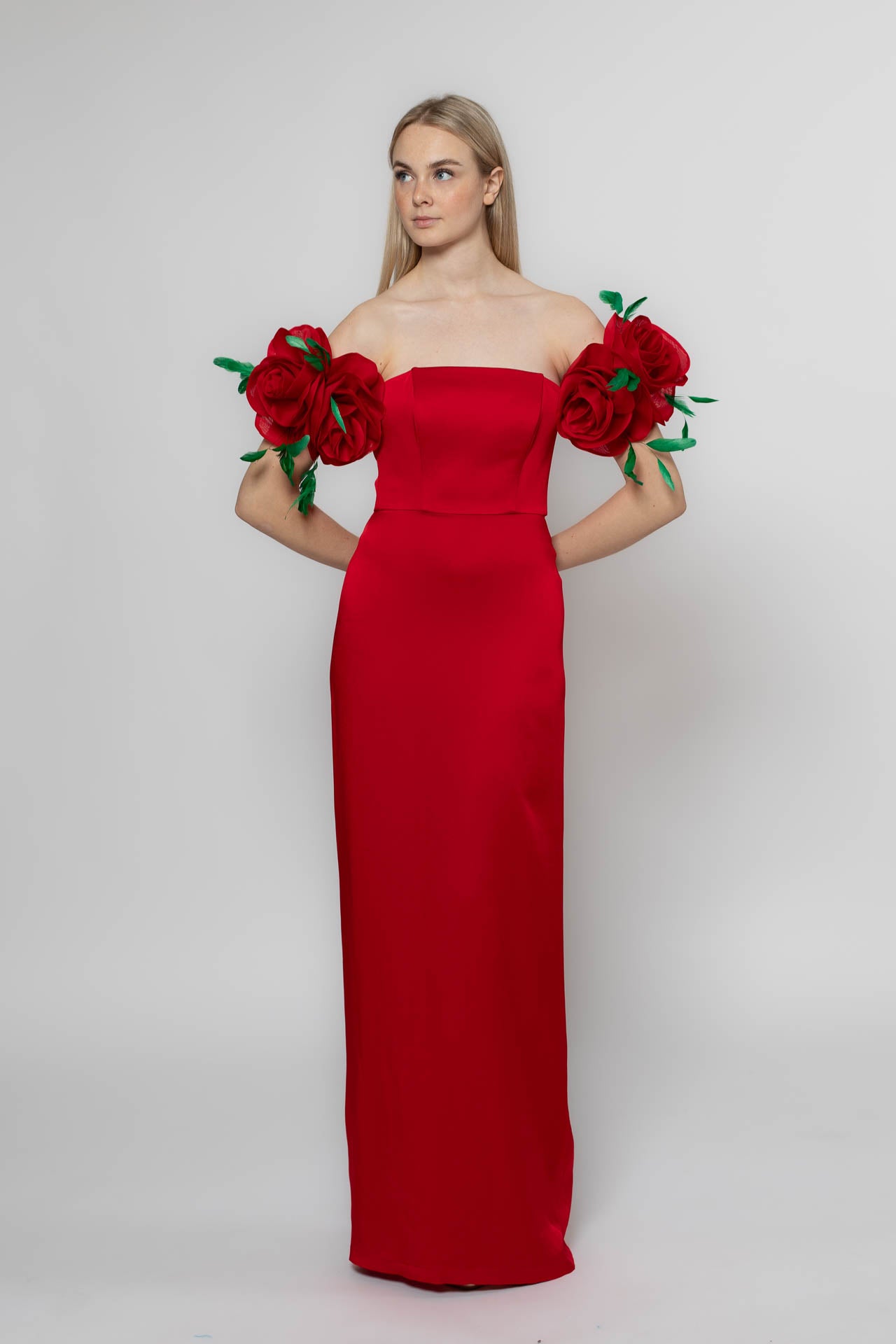 Red Walking Flower Gown