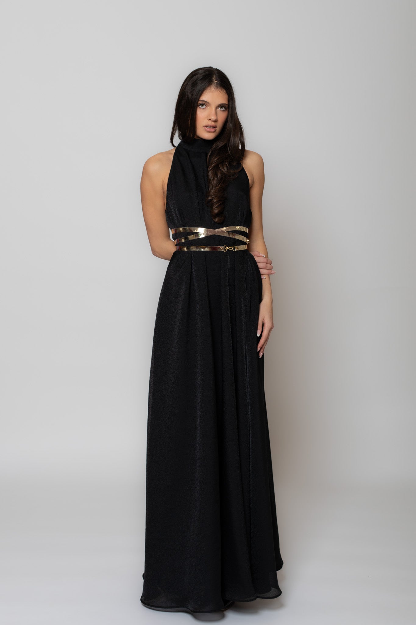 Black Aphrodite Flower Gown