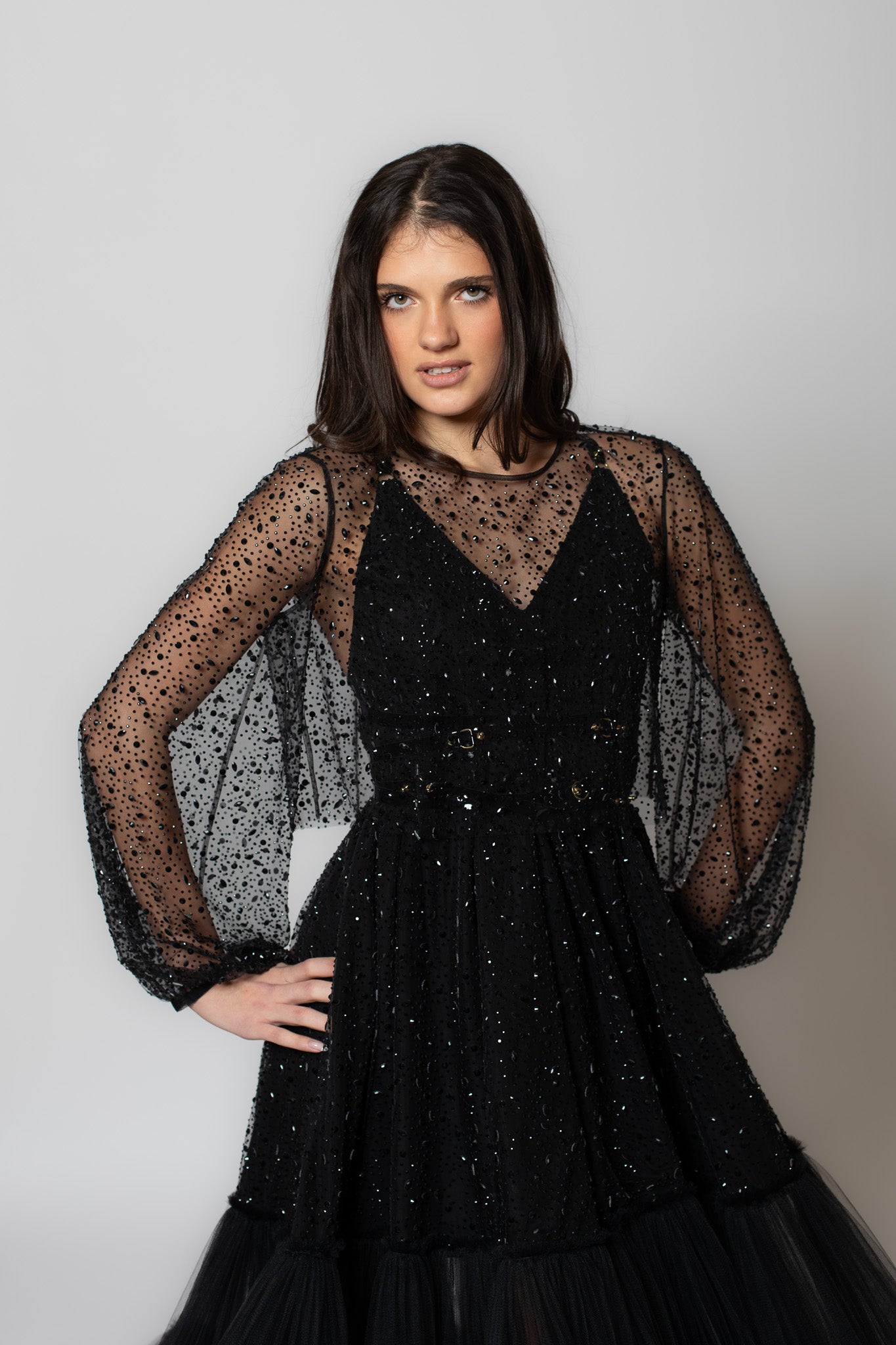 Black Sparkly Blouse