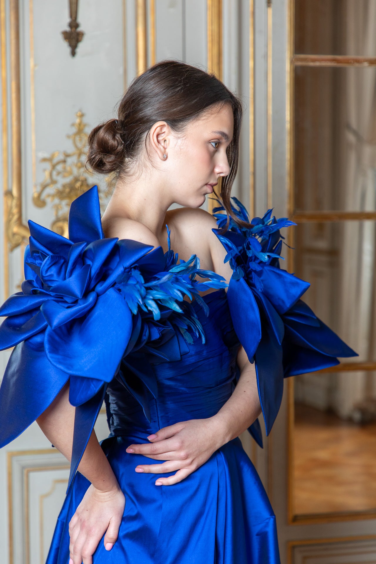 Blue Walking Flower Gown