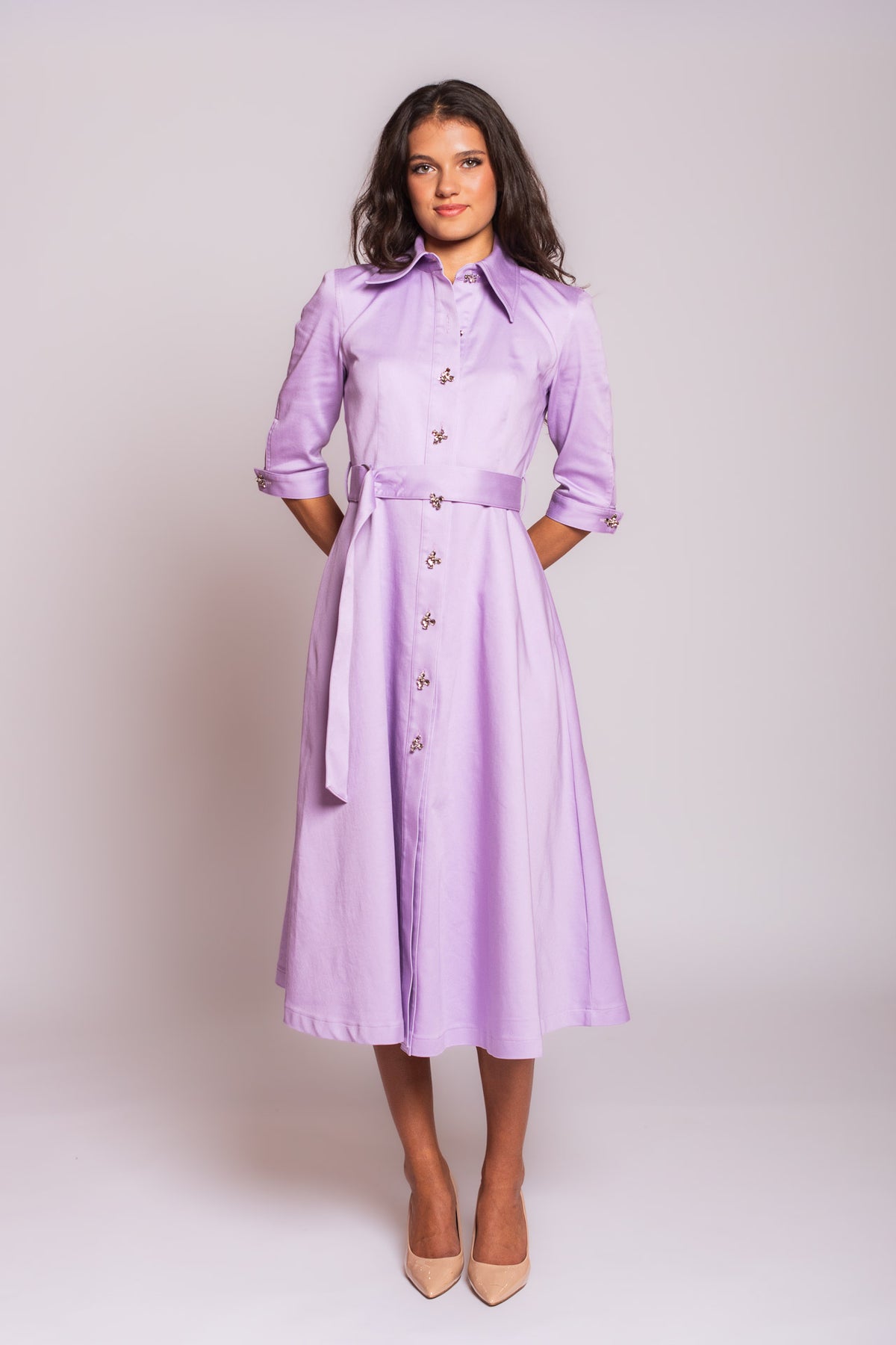Lavender Denim Dress
