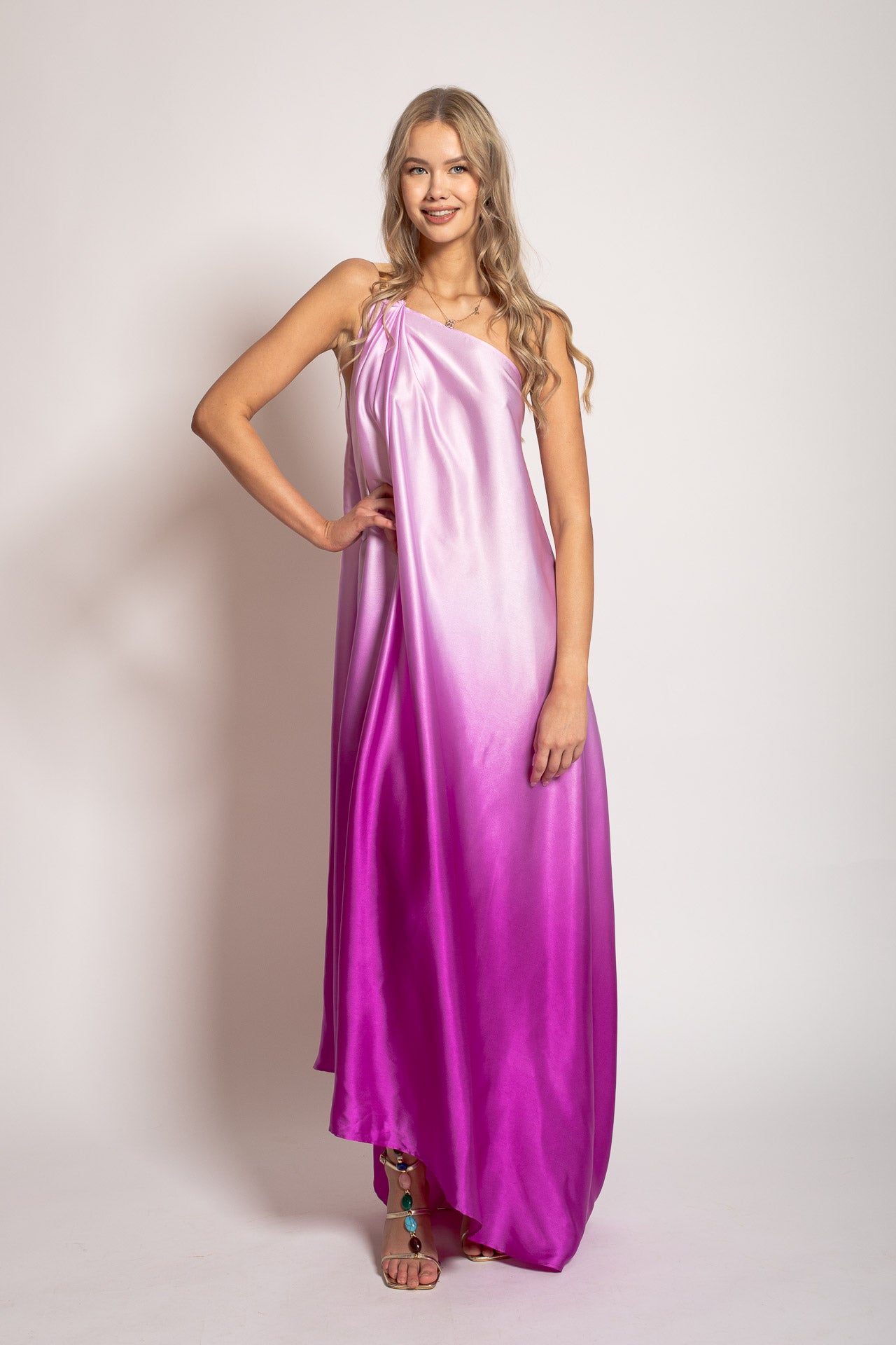 Royal Magenta Flow Dress