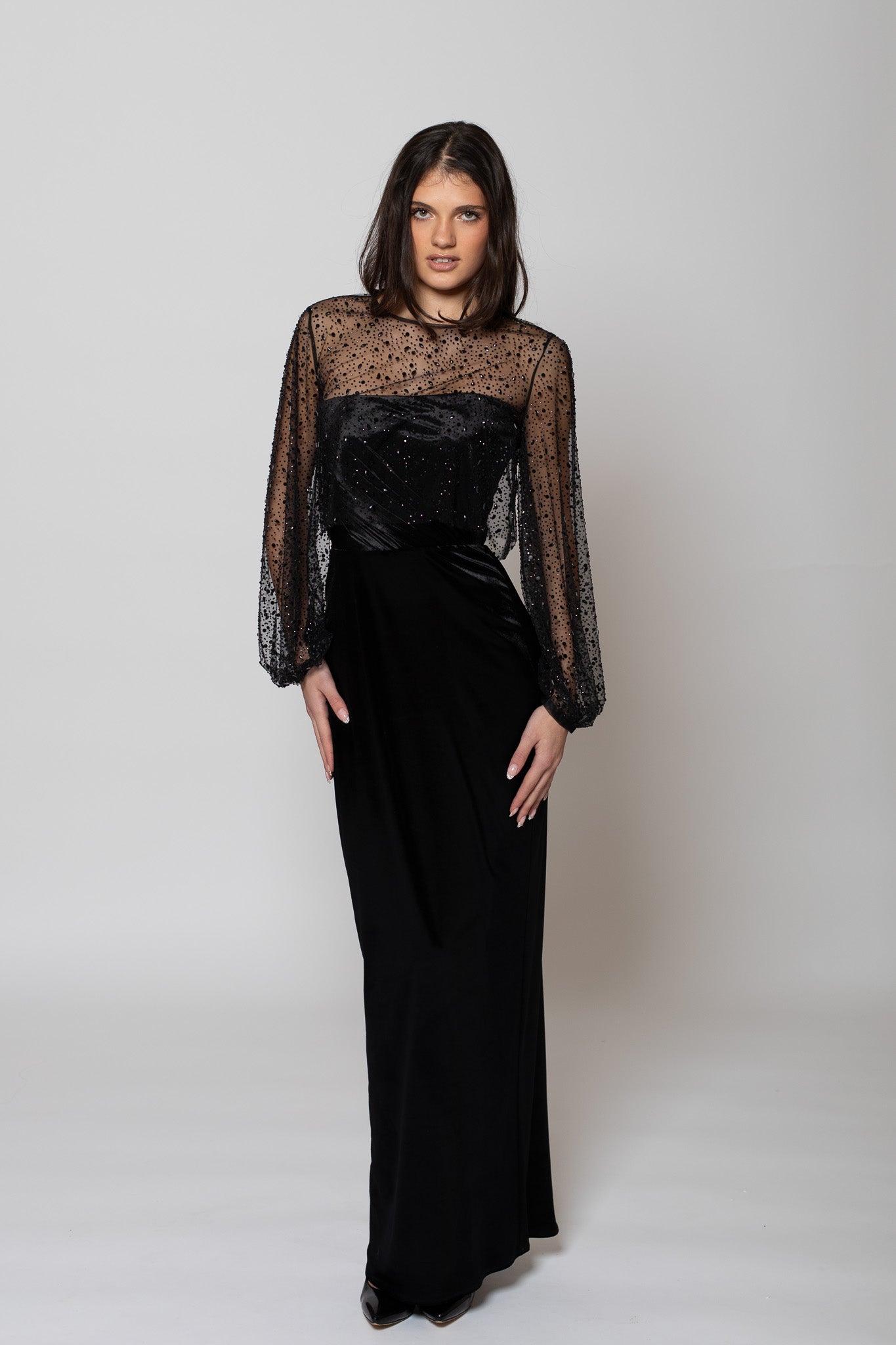 Black Sparkly Blouse