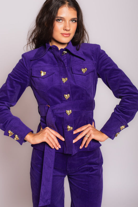 Purple Velvet Jacket