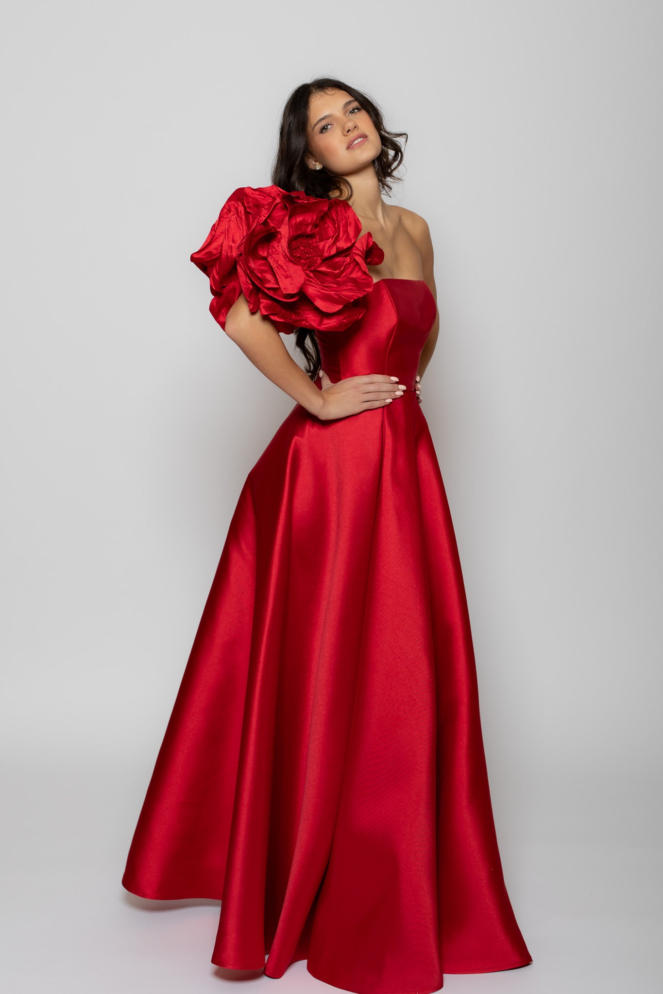 Red Walking Flower Gown