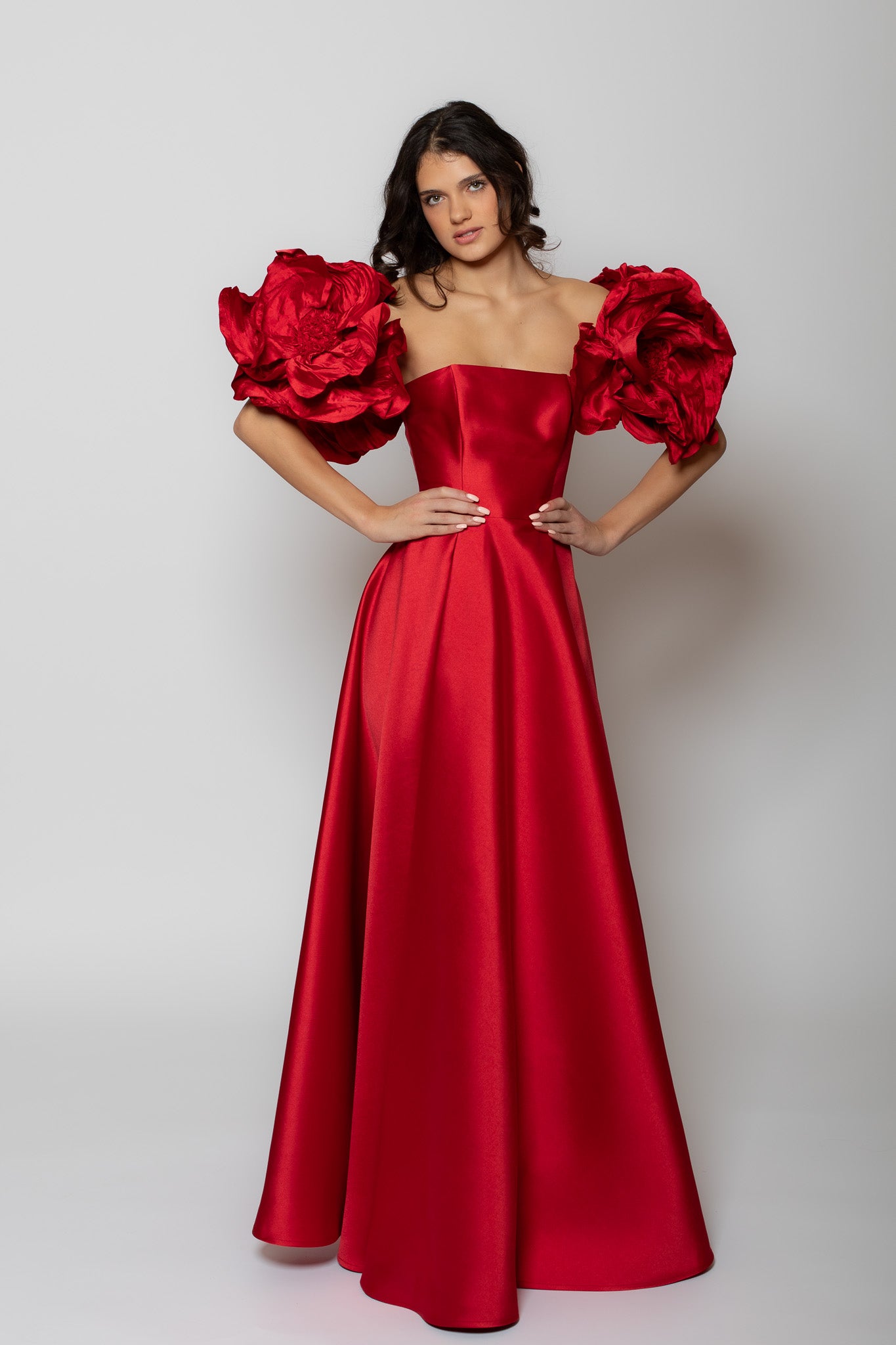Red Walking Flower Gown
