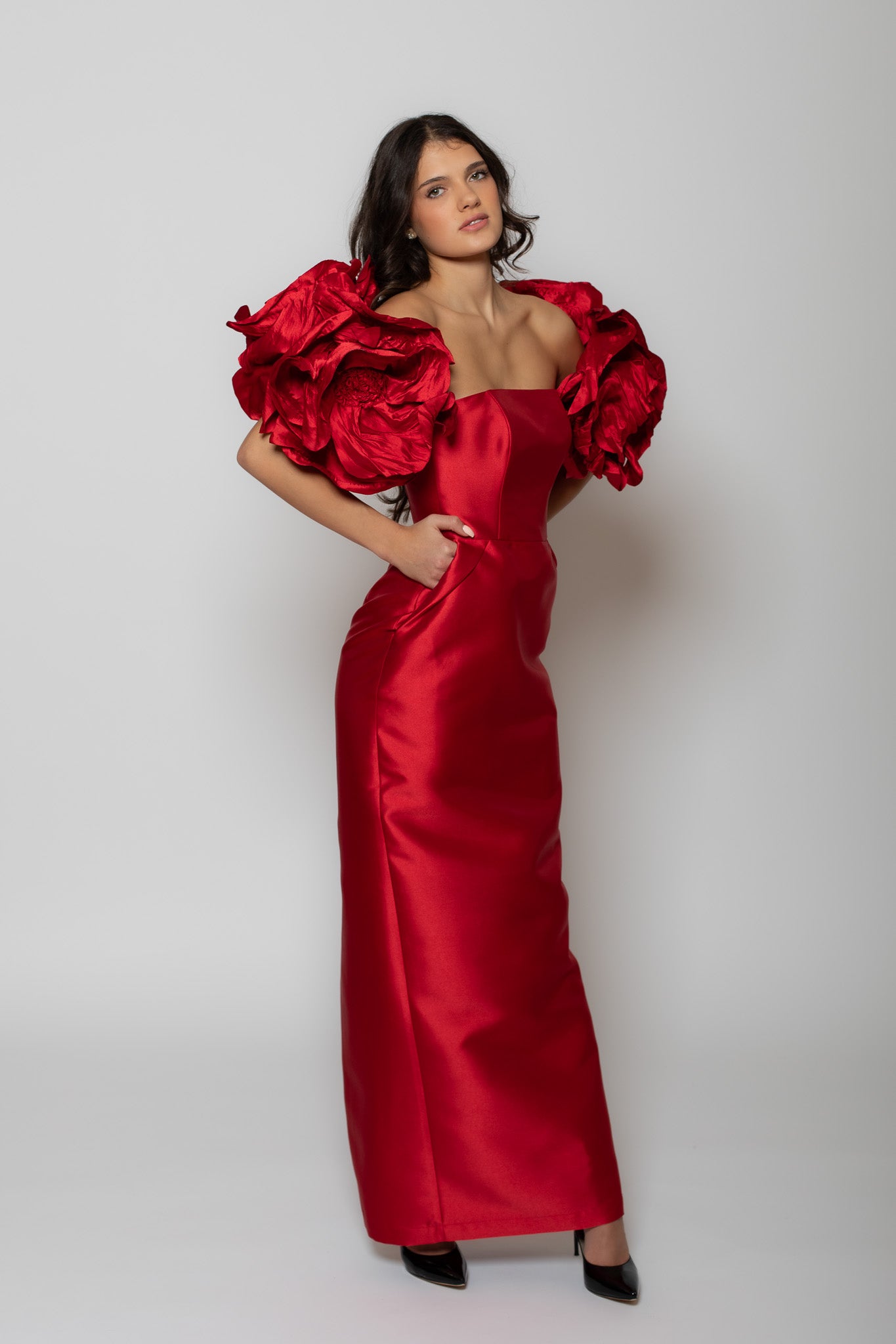 Red Walking Flower Celestia Dress