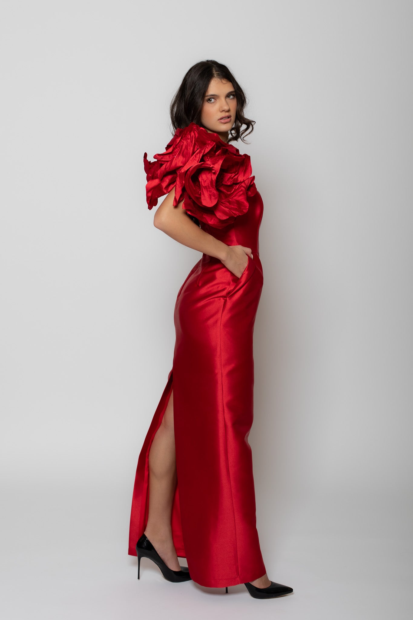 Red Walking Flower Celestia Dress