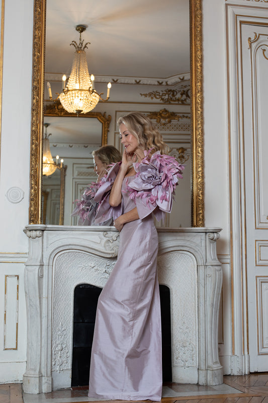 Walking Lavender Flower Gown