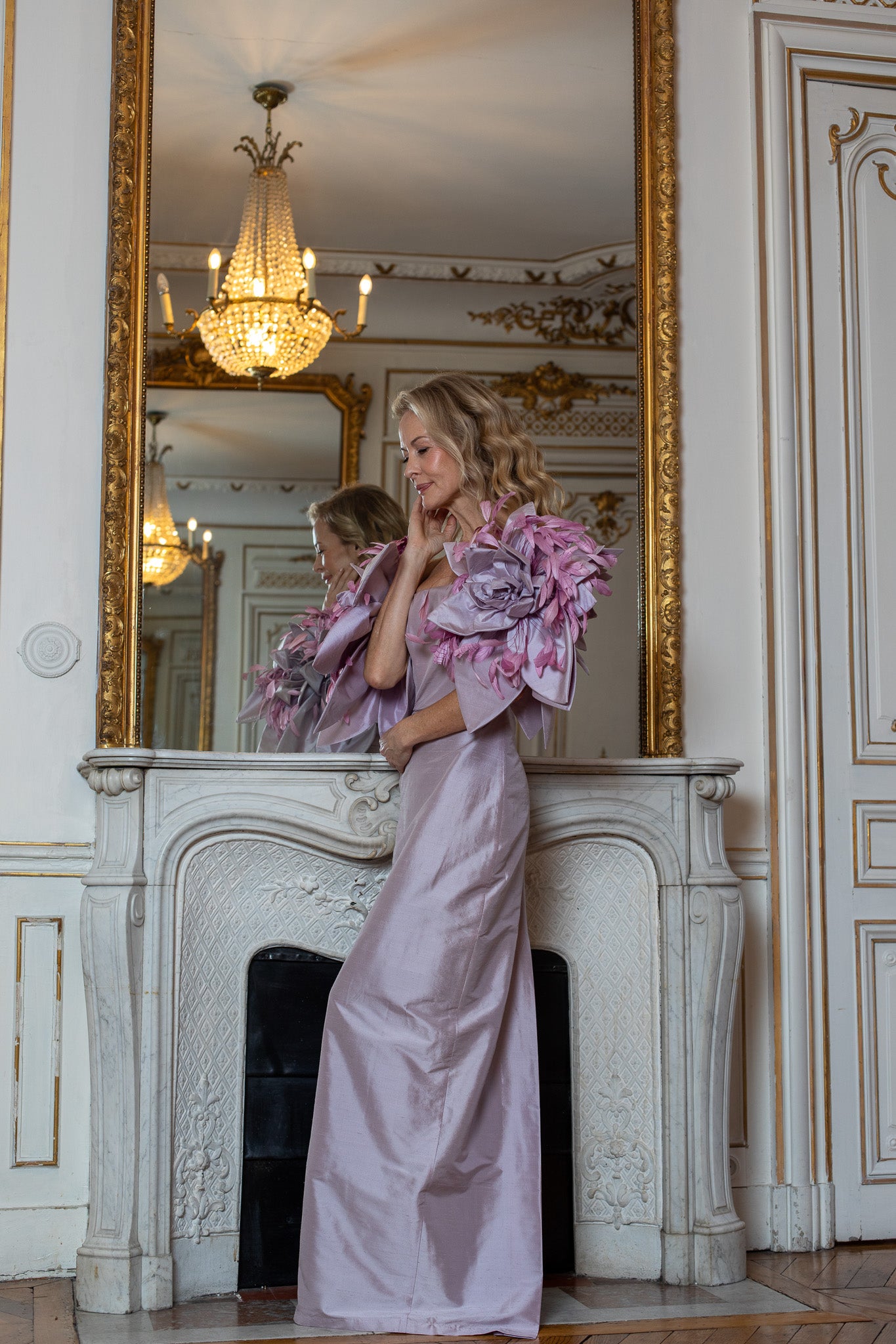 Walking Lavender Flower Gown