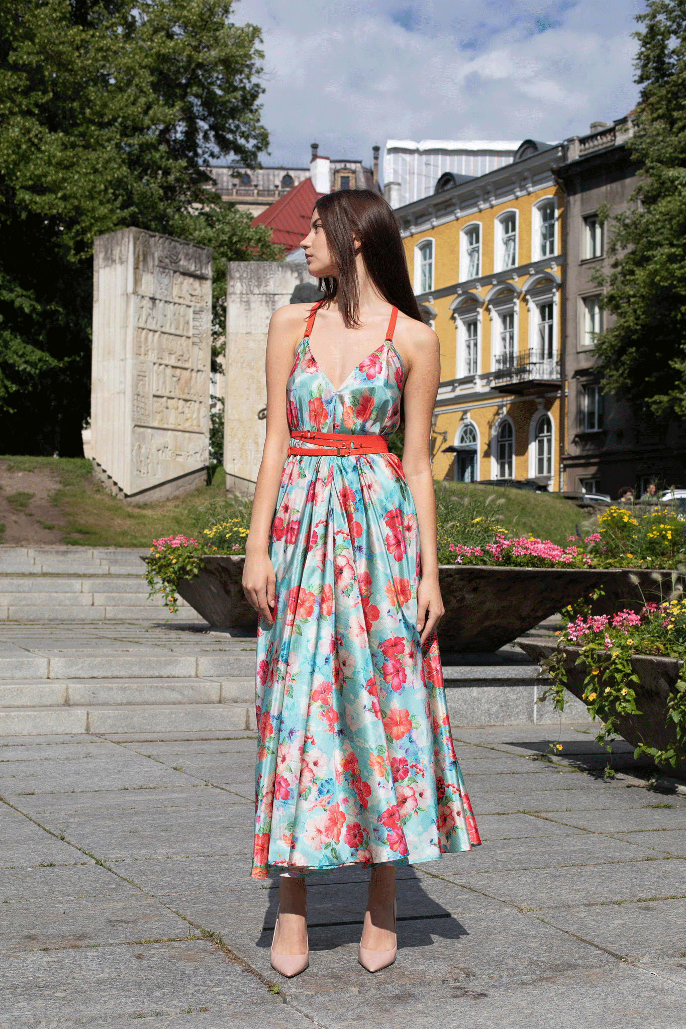 Blue Morning Glory Dress