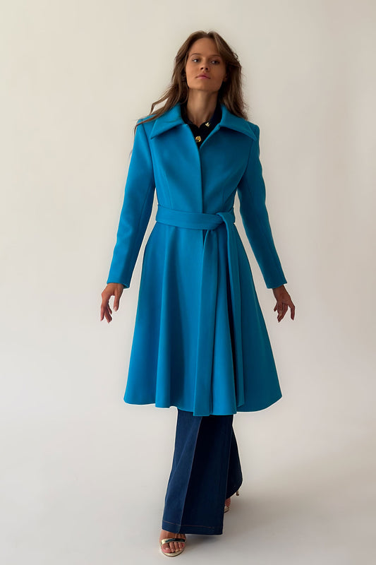 Blue Wool Coat