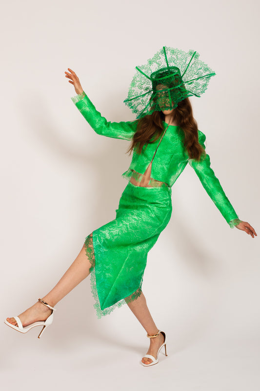 Green Fleur Sauvage Jacket