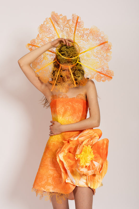 Orange Fleur Sauvage Hat