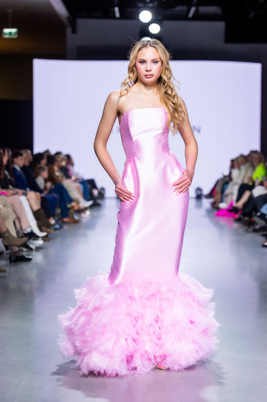 Pink Frilled Walking Flower Gown