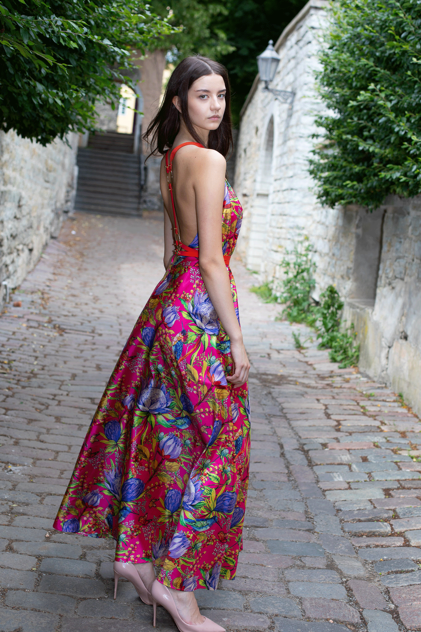 Red Morning Glory Dress