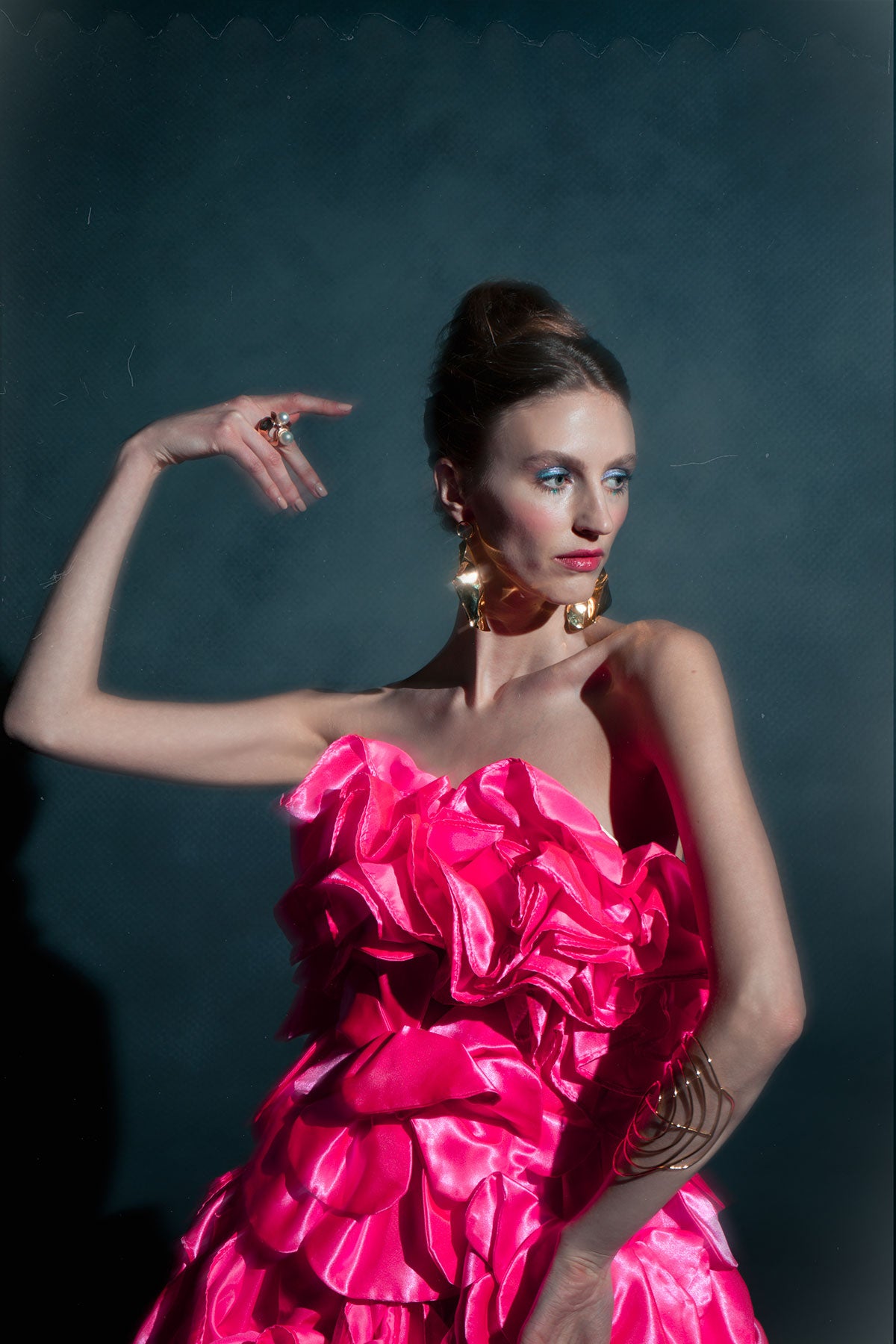 Pink Walking Flower Dress