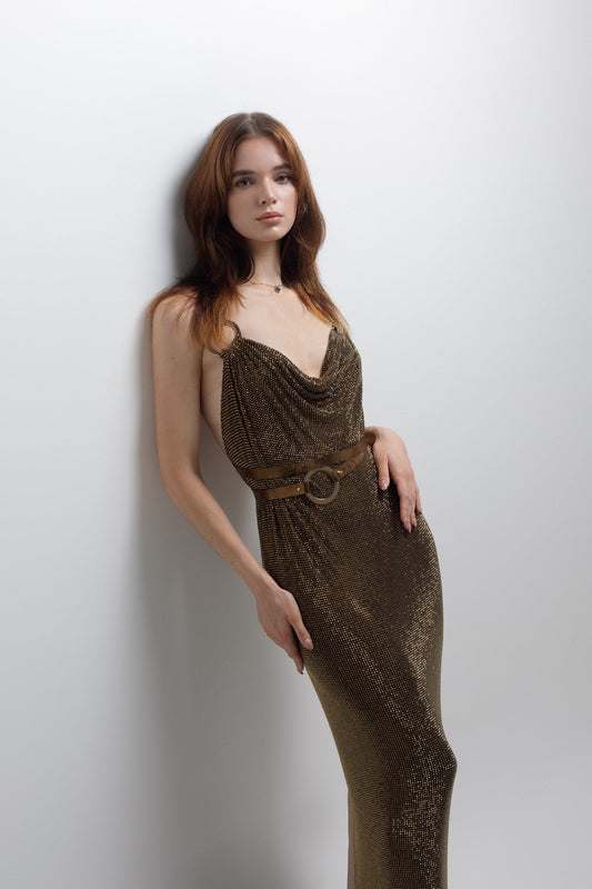 Amber Caviar Gown