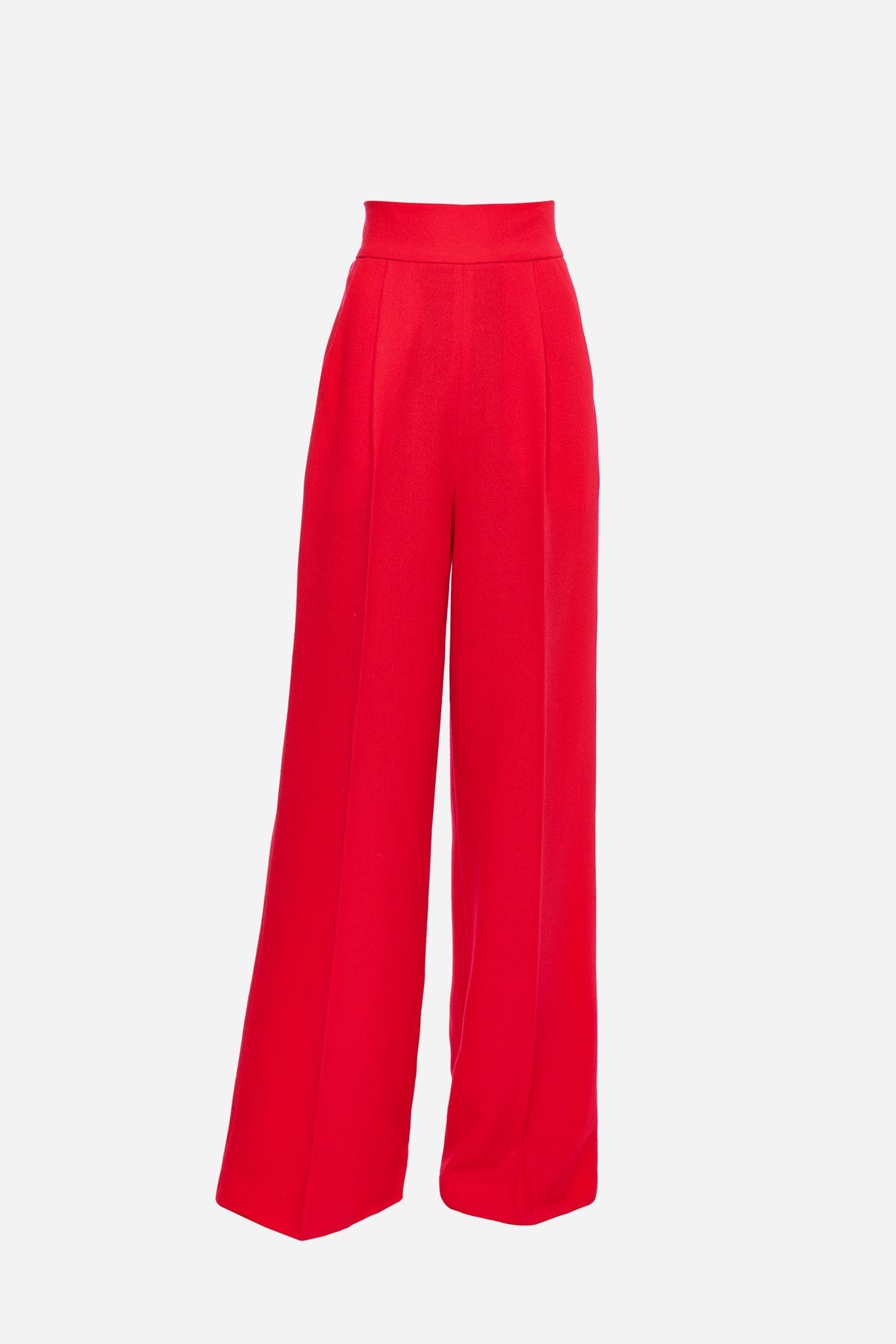Red Crepe Pants