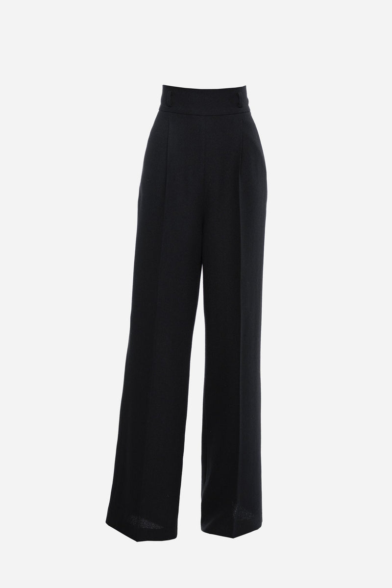 Black Wool Trousers